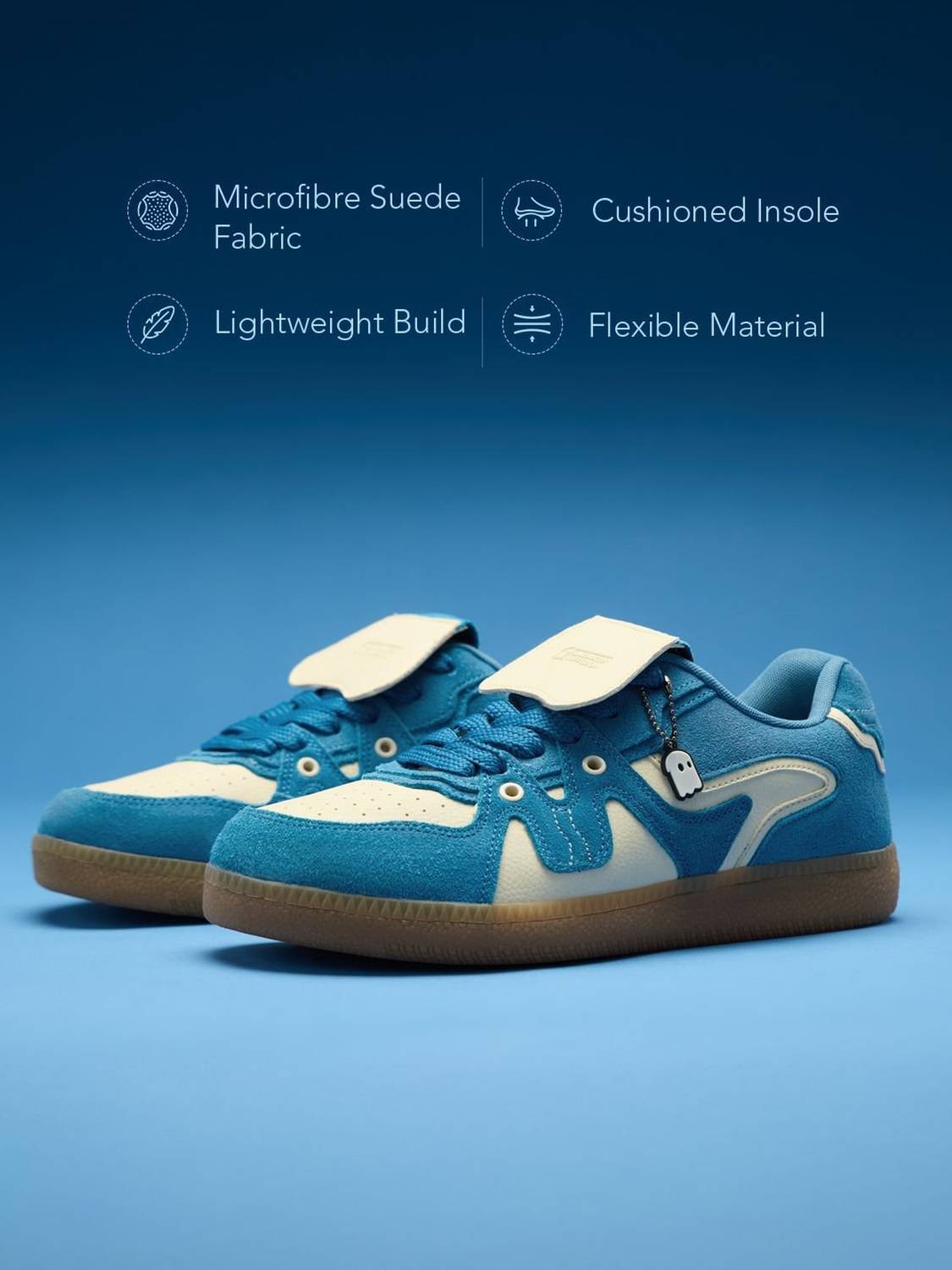 The Souled Store Men's Blue Sneakers - Image 1