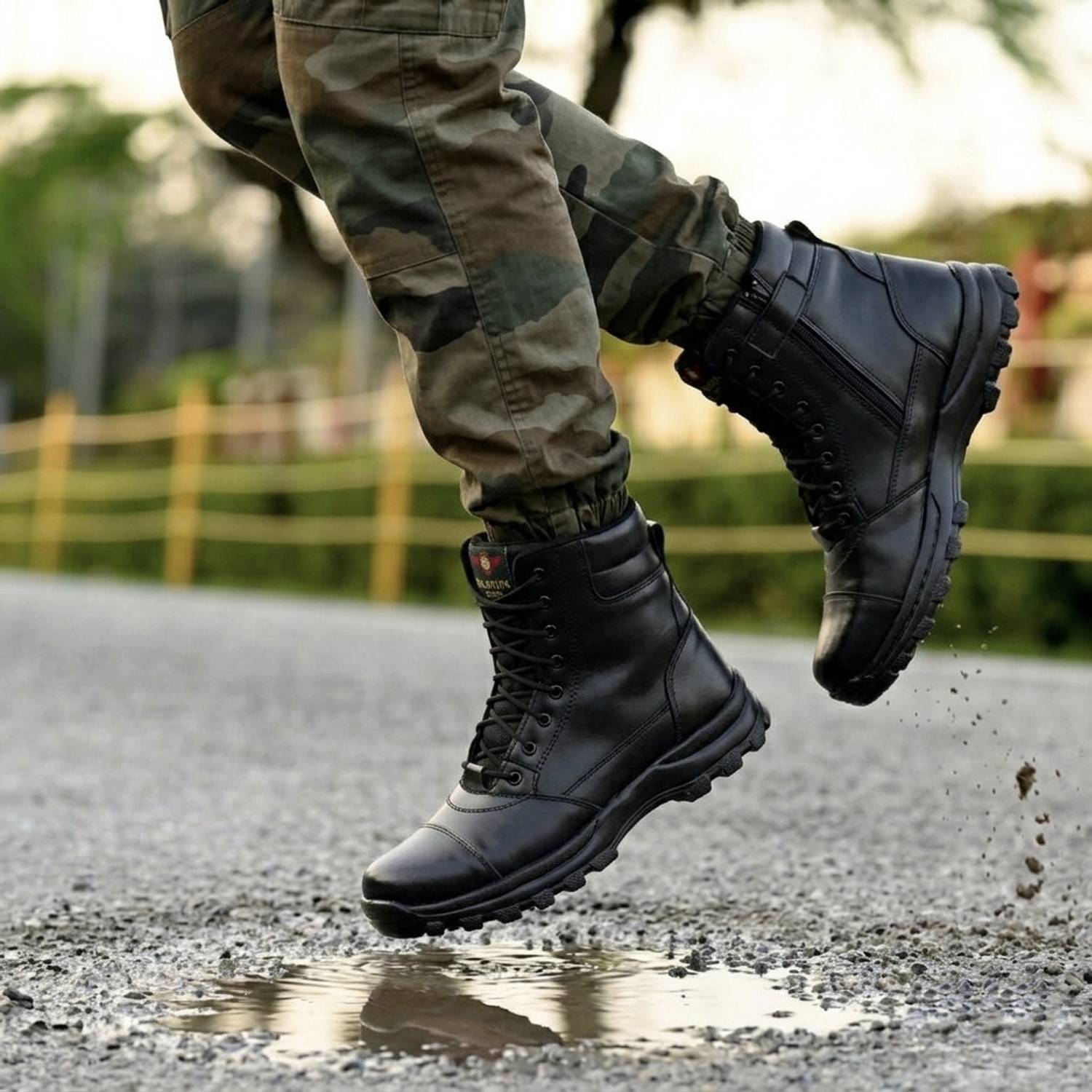 BAJANIYA Mens Casual Army Boots - Image 2