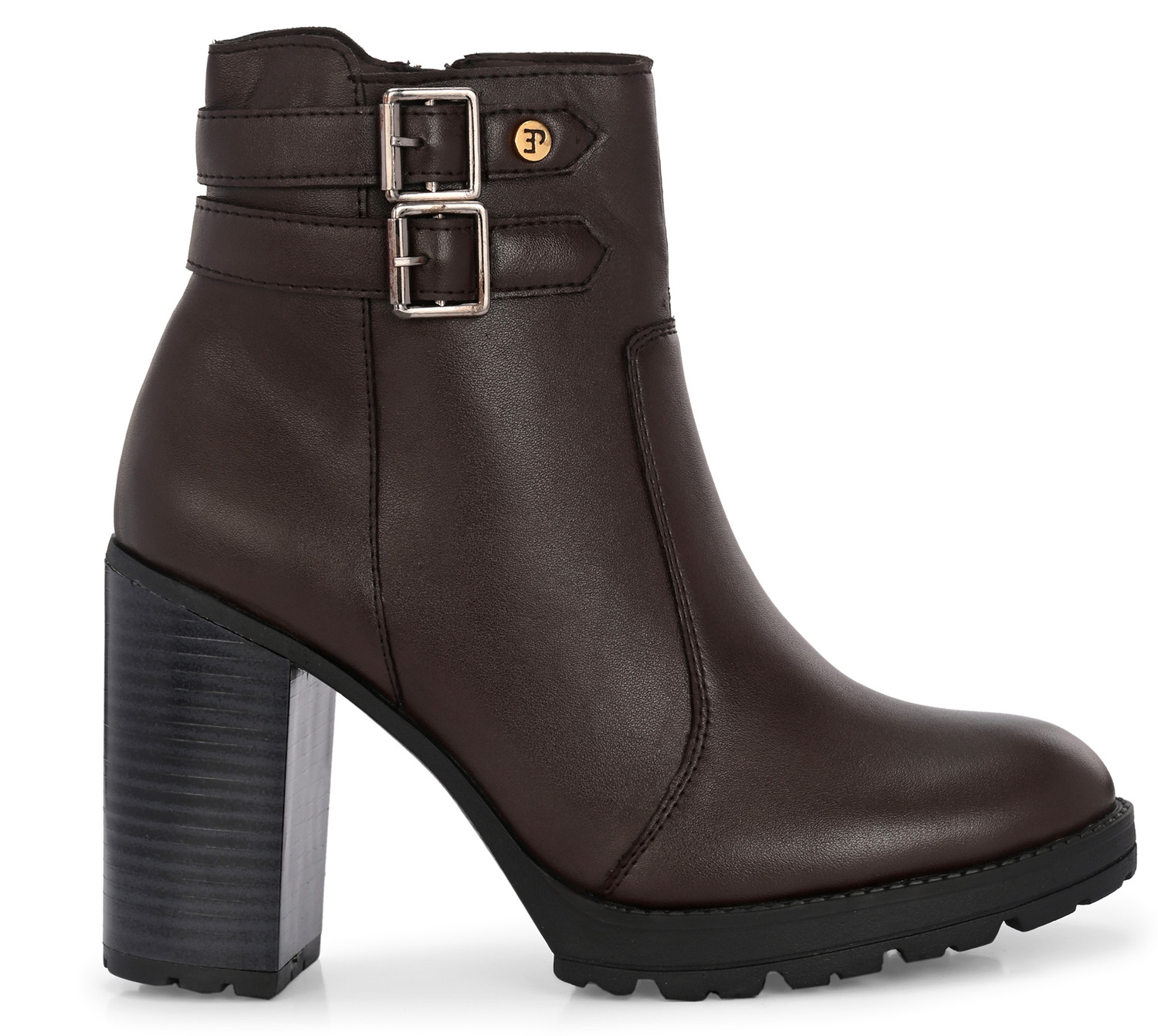 Image of EL PASO EL PASO Women Brown Faux Leather Casual Chelsea Boots Boots For Women
