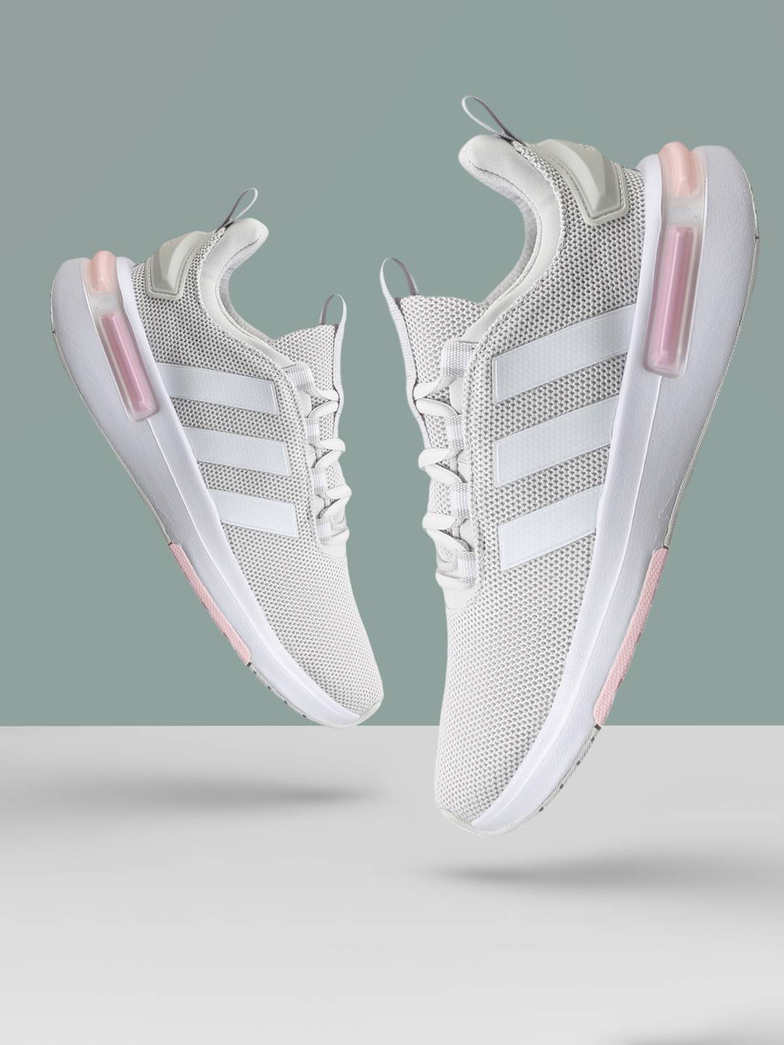 adidas RACER TR23 Running Shoes For Women (Grey , 4)