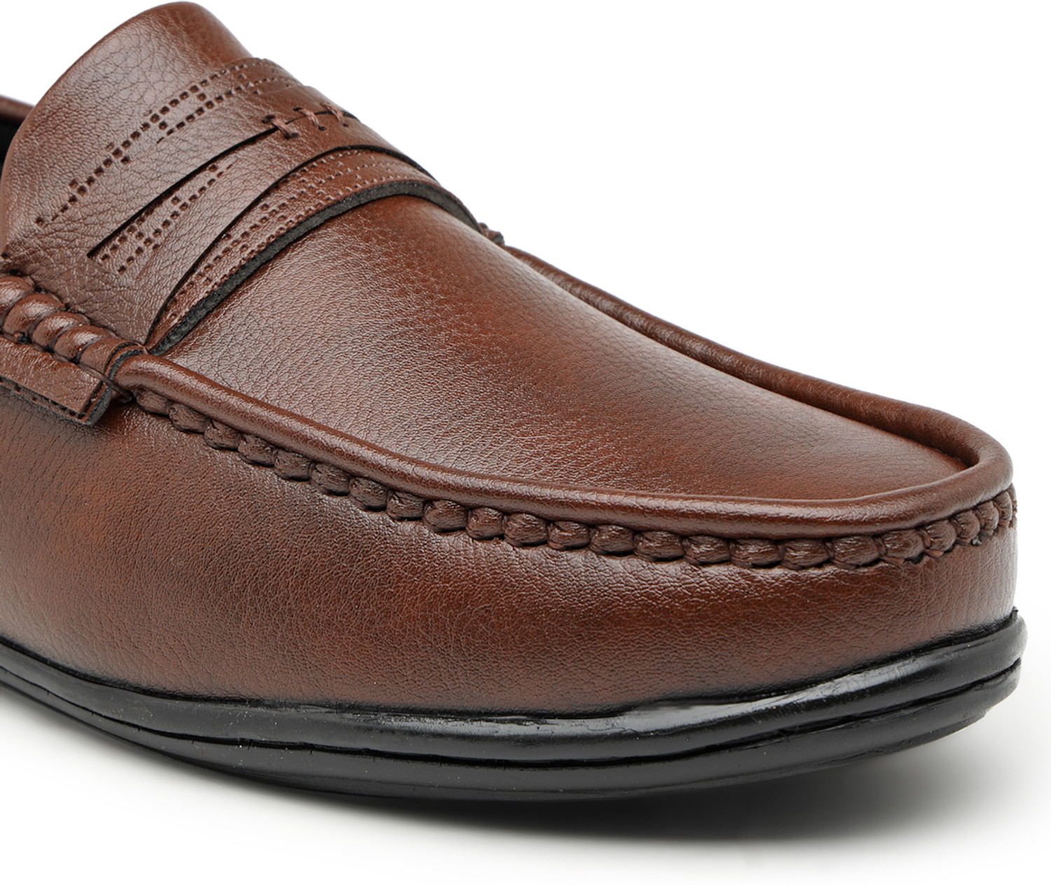 Image of action Dotcom DRIVE-76 Microfiber Classy Trendy Comfortable lightweight Formal Slip-On Loafers For Men (Brown, 7)