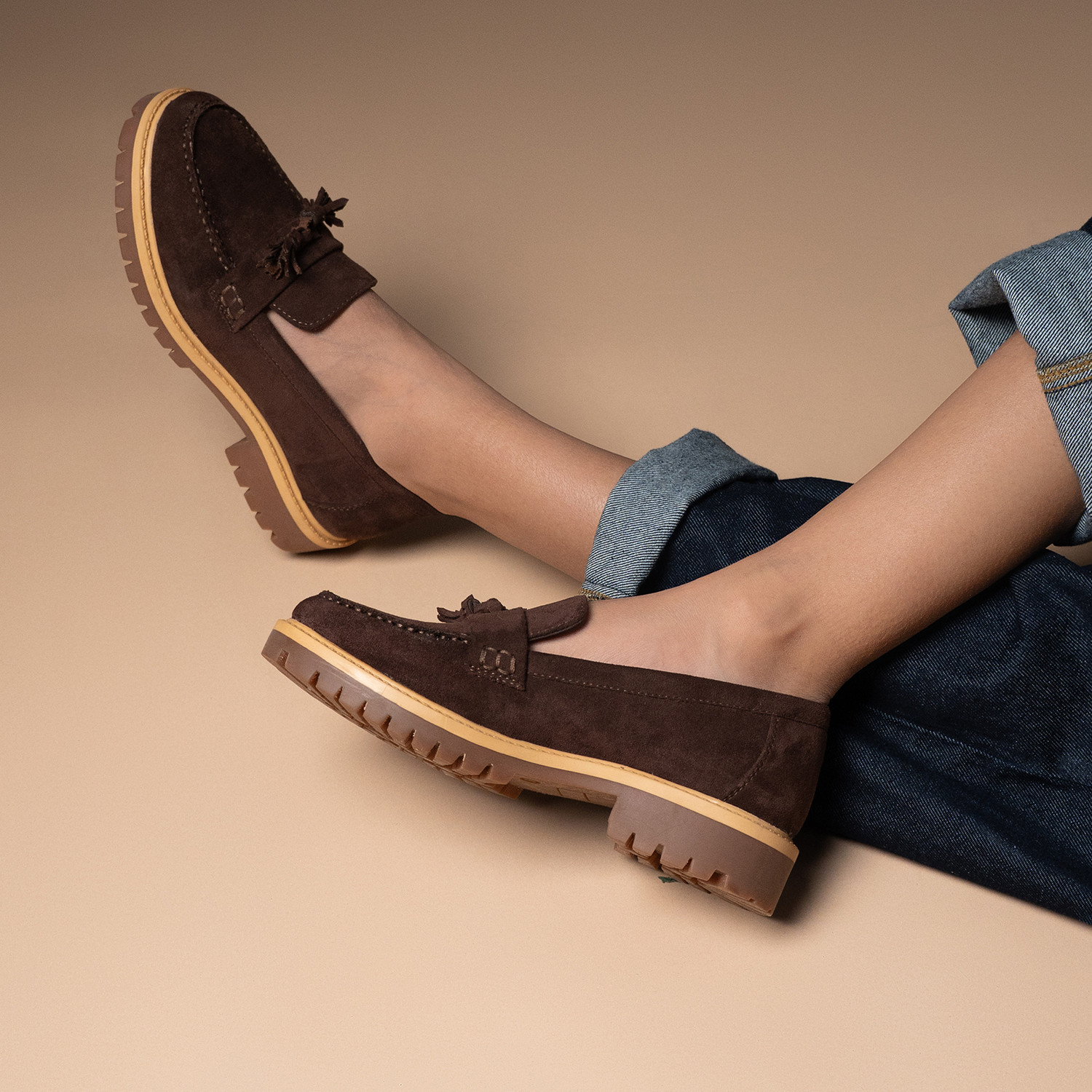 Image of Theater Suede Loafers Loafers For Women