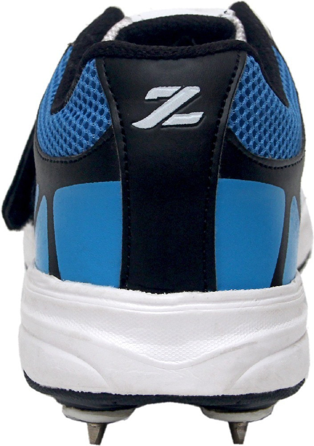 Image of Zigaro succor blue full spikes Cricket Shoes For Men (White, 9)