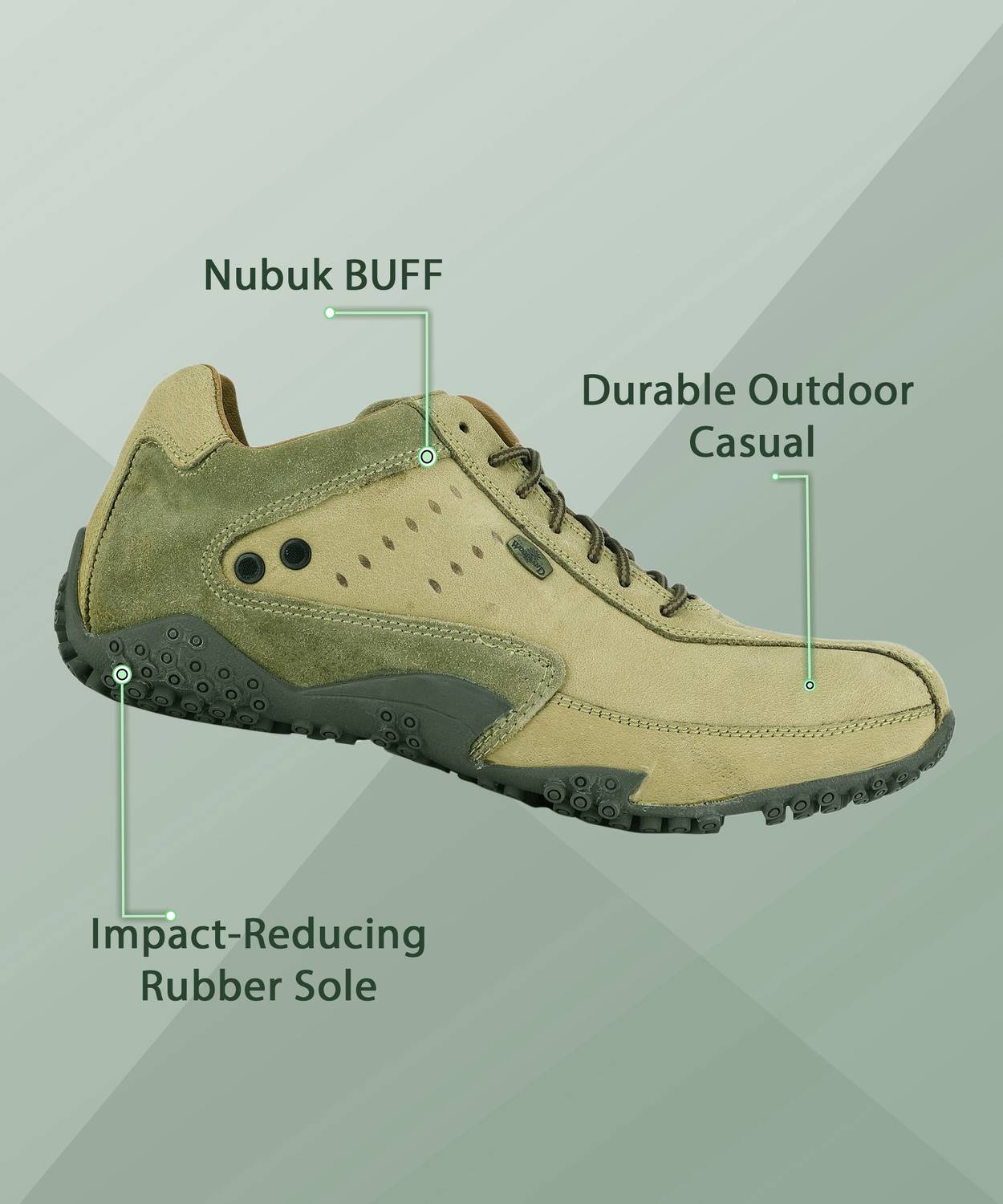 WOODLAND Men's Lace Up Casual Shoes - Image 3
