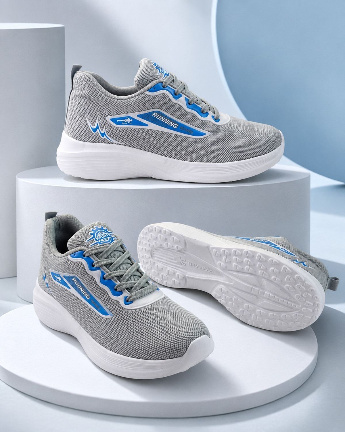 Image of HACCA BACCA Stylish Grey Casual Sneakers For Women