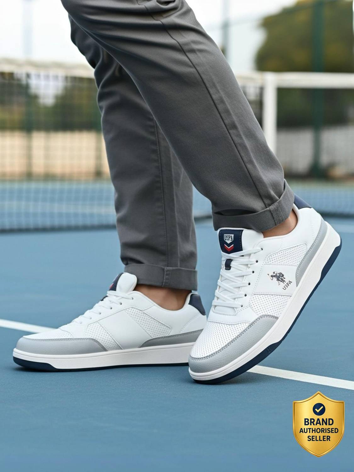 U.S. POLO ASSN. Men Gray Sneakers - Image 1