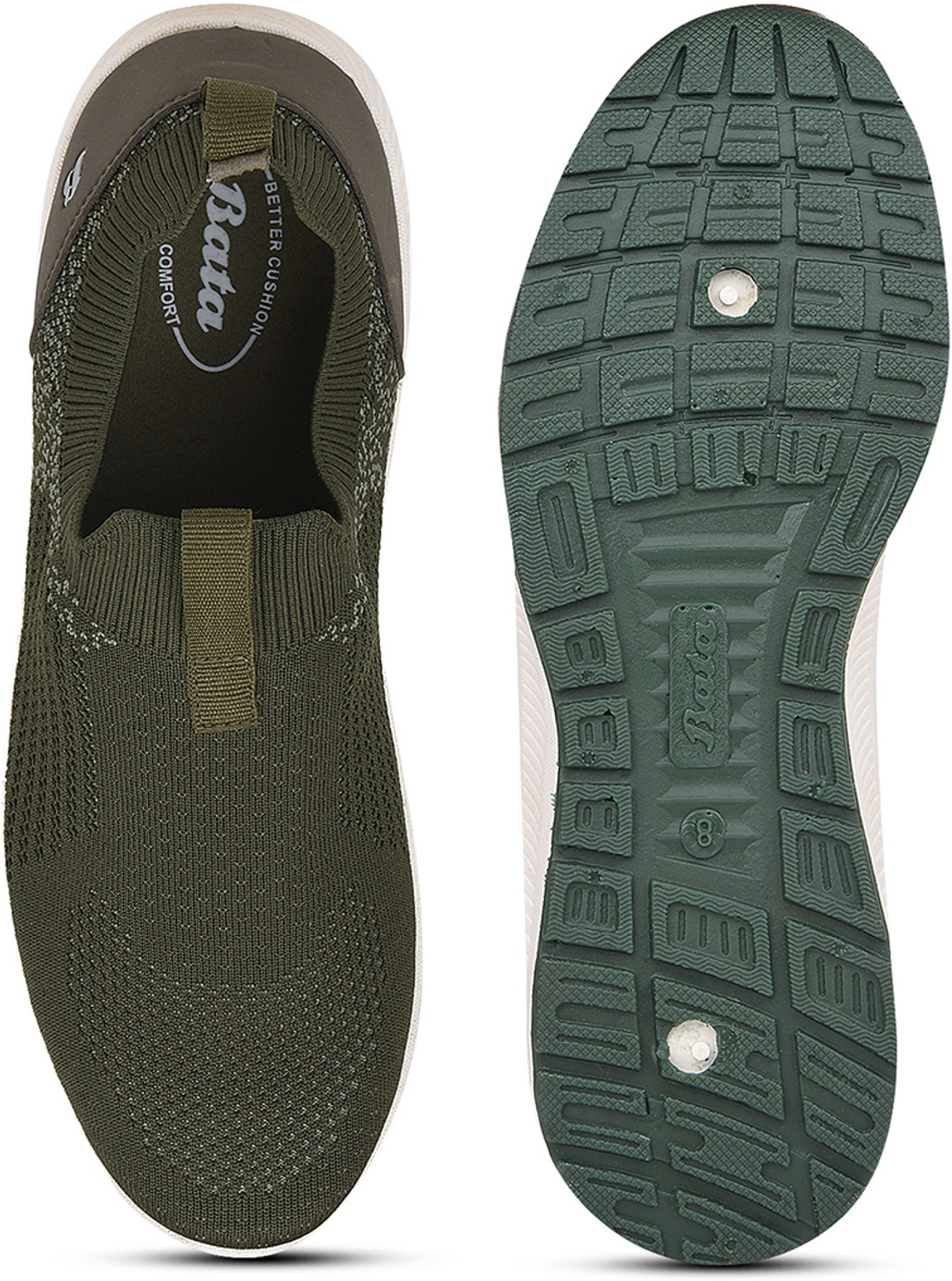 Image of Bata Men Casual Sneaker Shoes - Olive - (UK- 9 ) Sneakers For Men