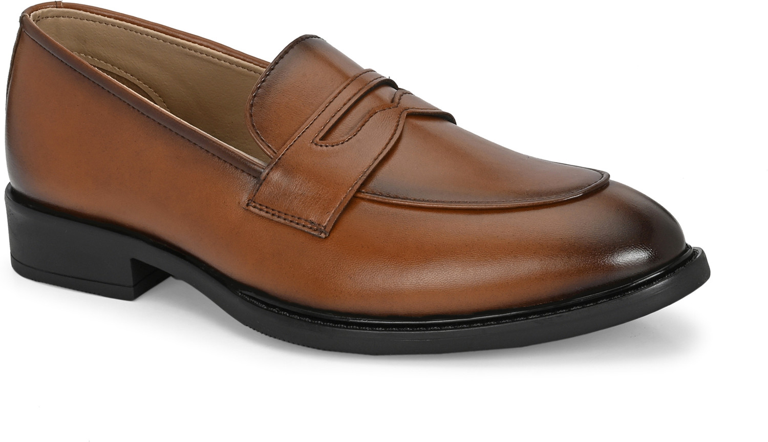 Image of House of Pataudi Stylish Loafers for Men With Soft Sole Casual & Semi-Formal Wear Slip On For Men (Tan, 7)