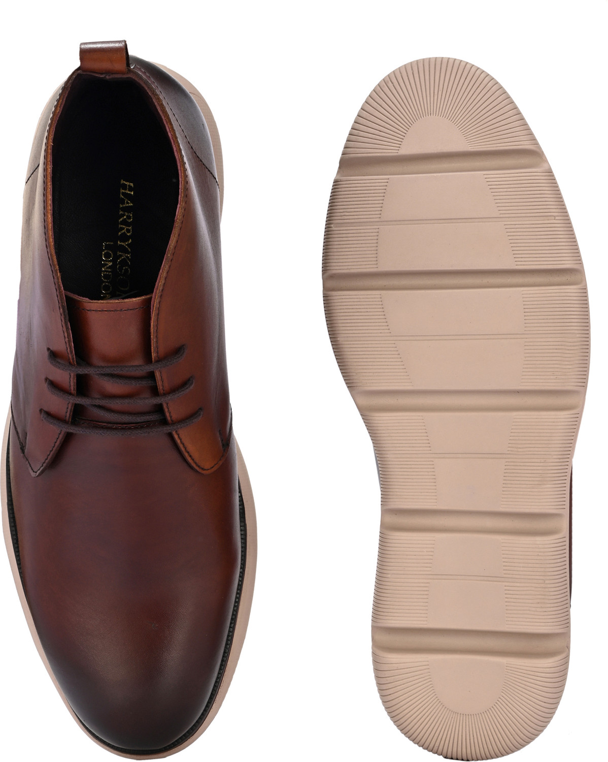 Image of Harrykson London Men's Rugged Vintage Leather Boots with Soft EVA Outsole Boots For Men