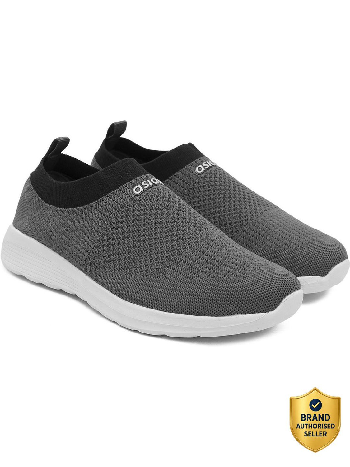 Image of asian slip on blue shoes for running, walking, gym, trekking & party elasto-03 Walking Shoes For Men