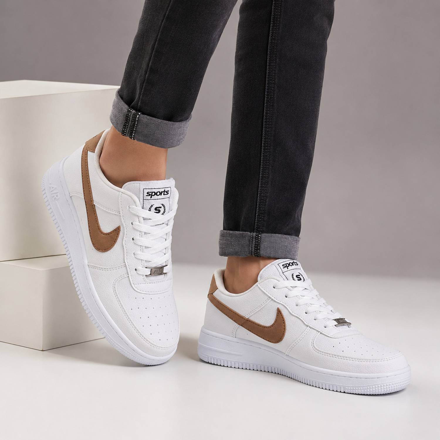 Leevax Men White Sneaker Shoes - Image 3