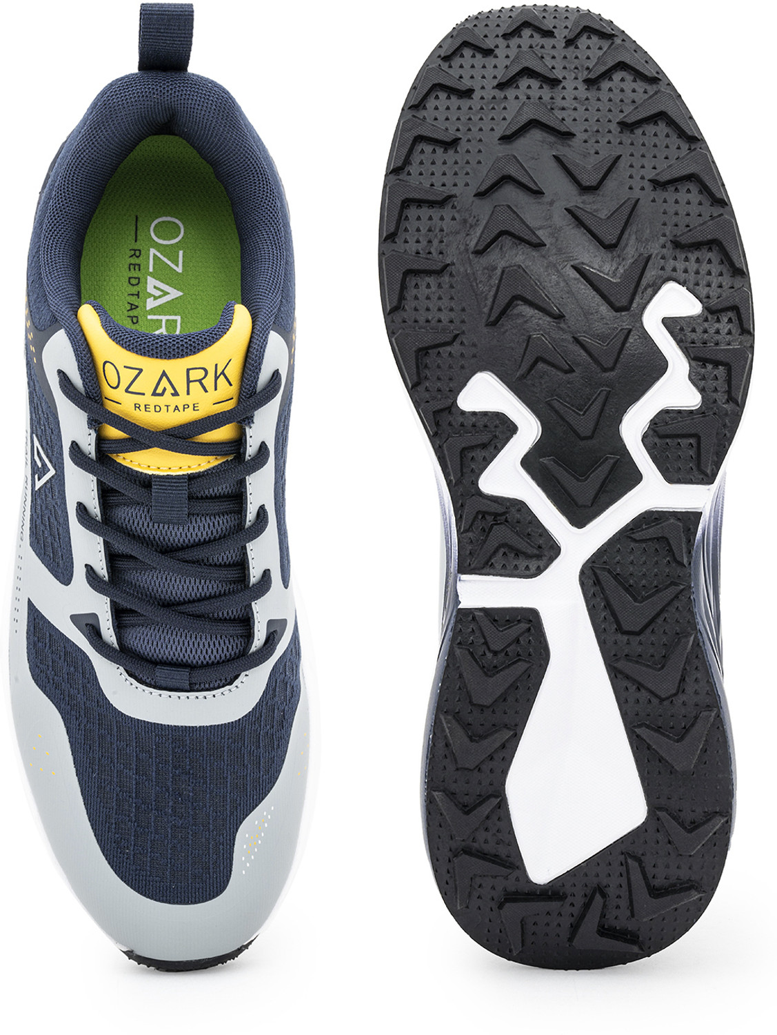 Image of RED TAPE Ozark Outdoor Trail Running Shoes for Men | Grey Navy Outdoor Performance Running Shoes For Men