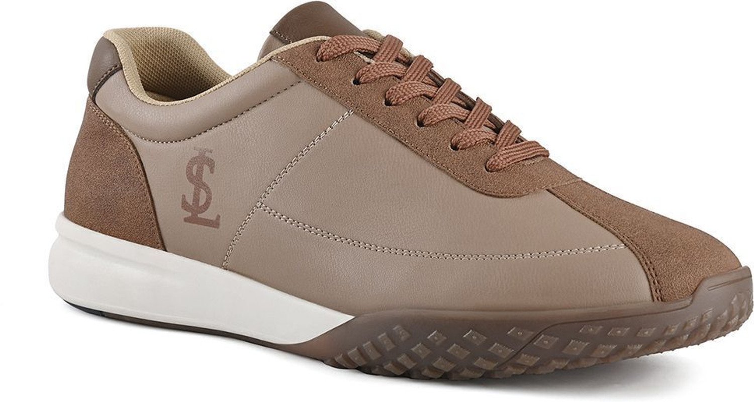 Image of LOUIS STITCH Men's Tan and Beige Sneaker, Casual Lightweight Sneakers For Men, UK-10 Sneakers For Men