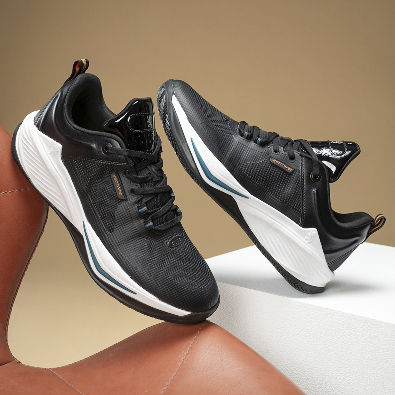 Image of Red Tape Basketball Shoes for Men | Cultured Round-Toe Shape & Cushioning Technology Basketball Shoes For Men
