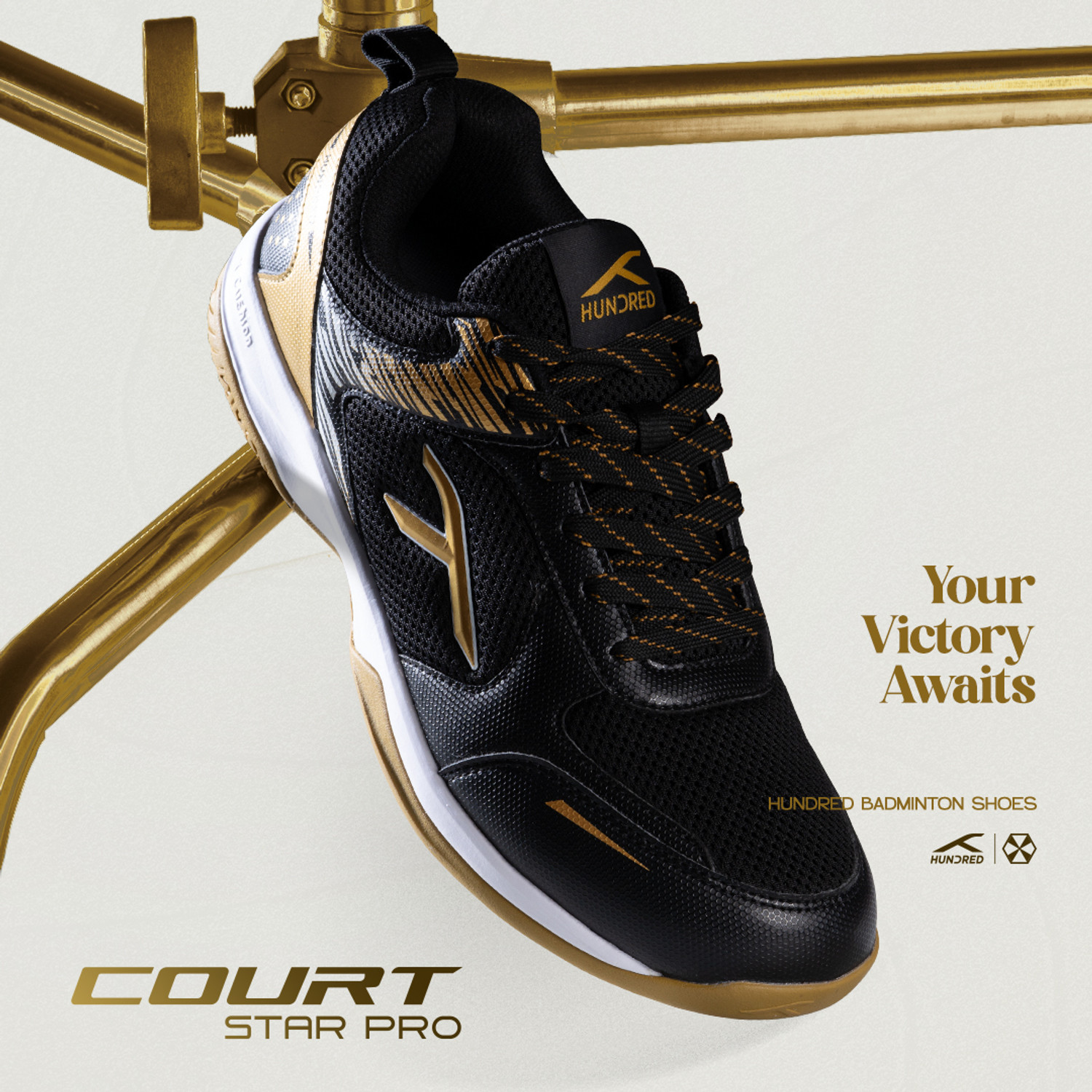 Image of Hundred Court Star Pro Non Marking Badminton Shoes For Unisex