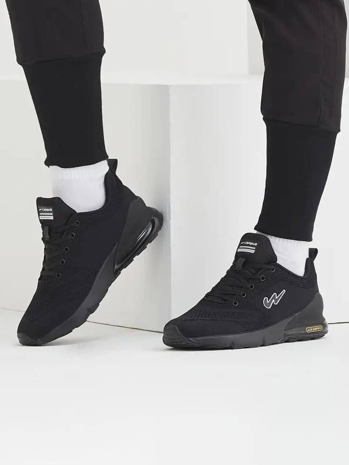 CAMPUS DRAGON Men's Black Running Shoes - Image 3