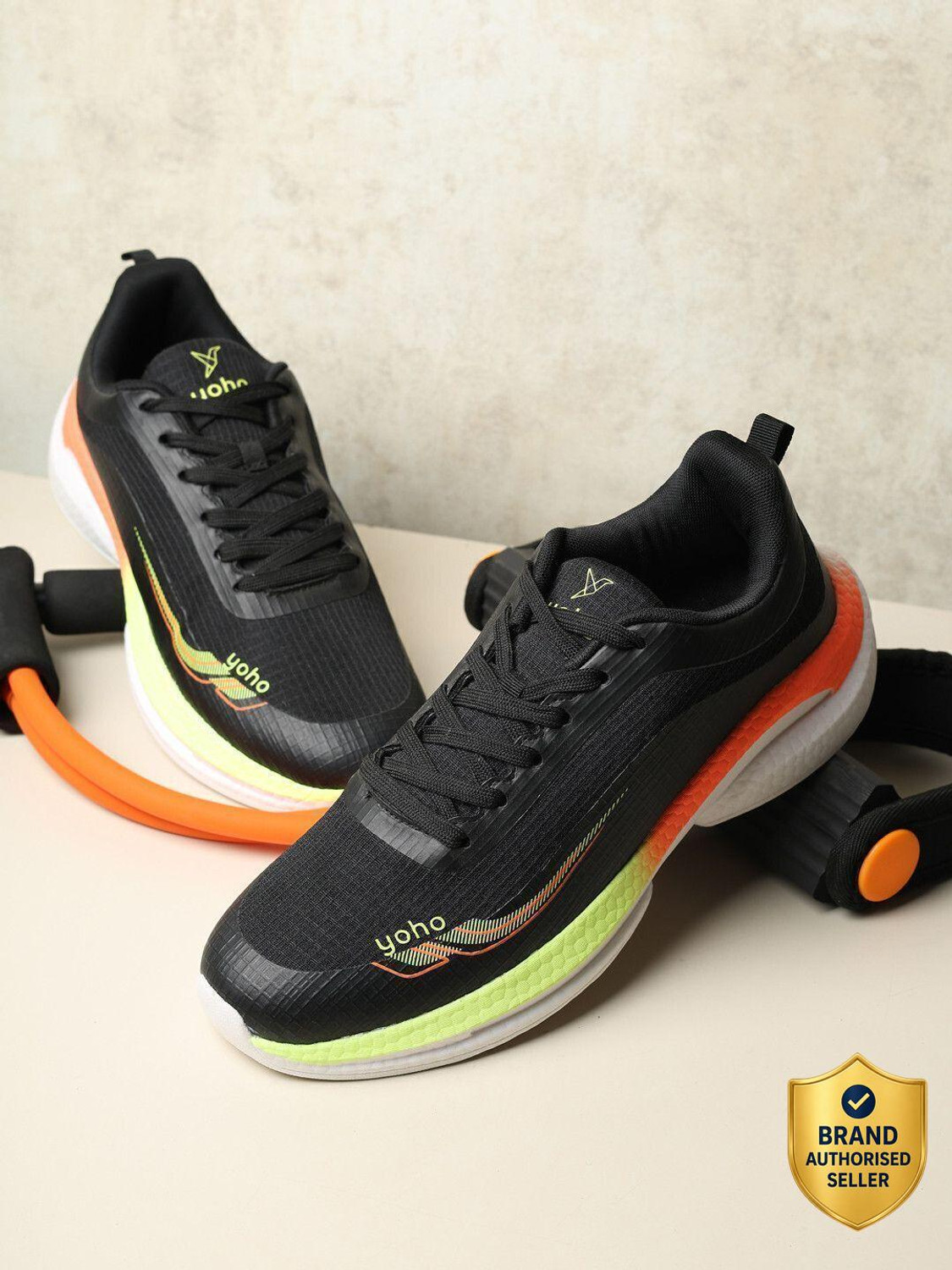 Image of yoho RushHour Dynamiq 1800|EVA Sole | Lightweight & Cushioned |AntiSkid LaceUp Shoe Walking Shoes For Men