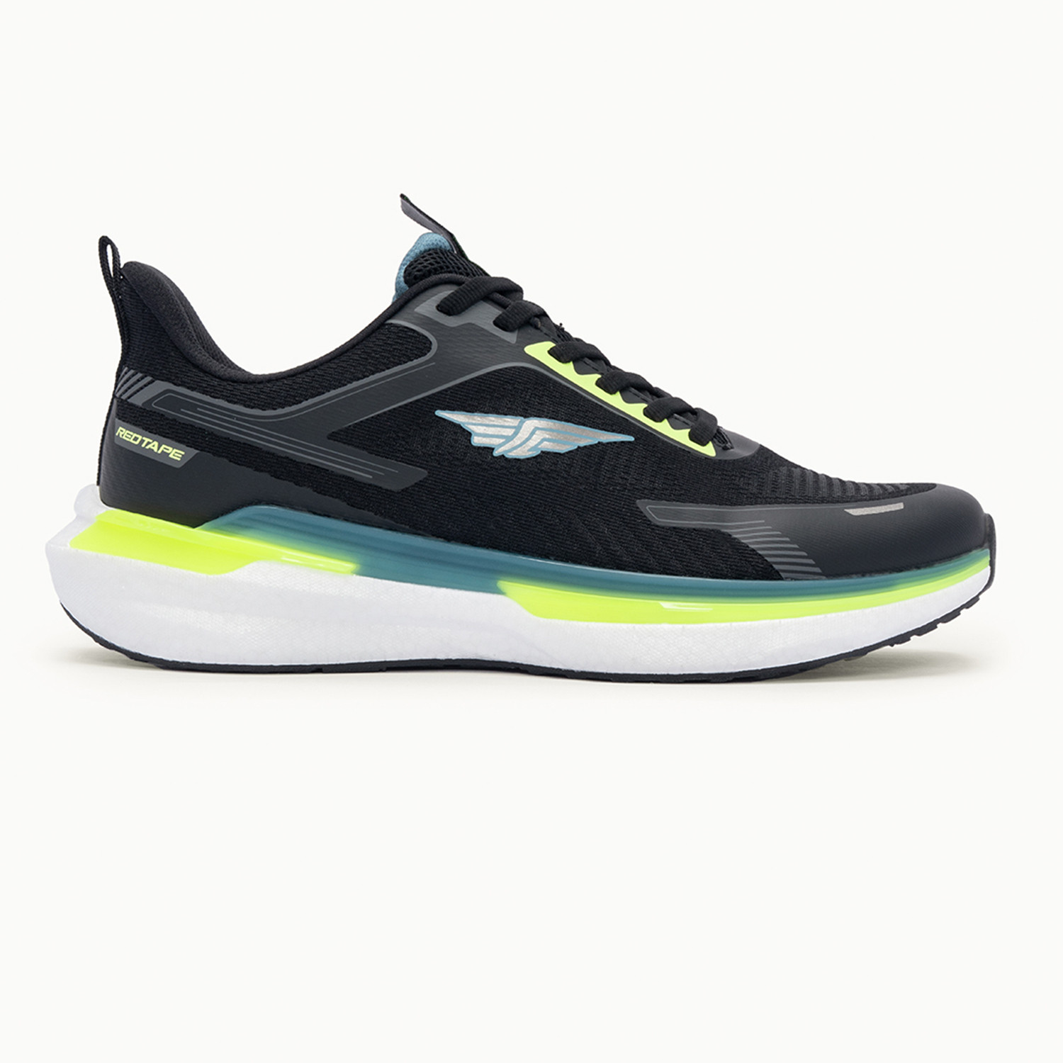 Image of RED TAPE Low Cut Sports Shoes for Men in Black White | Sports Shoes Walking Shoes For Men