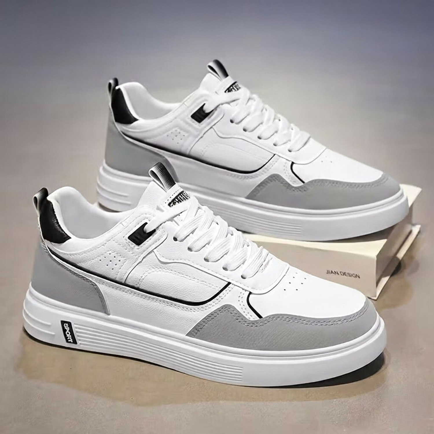Image of Echor ESMWHGD2 White Casual Sneakers for Men Sneakers For Men