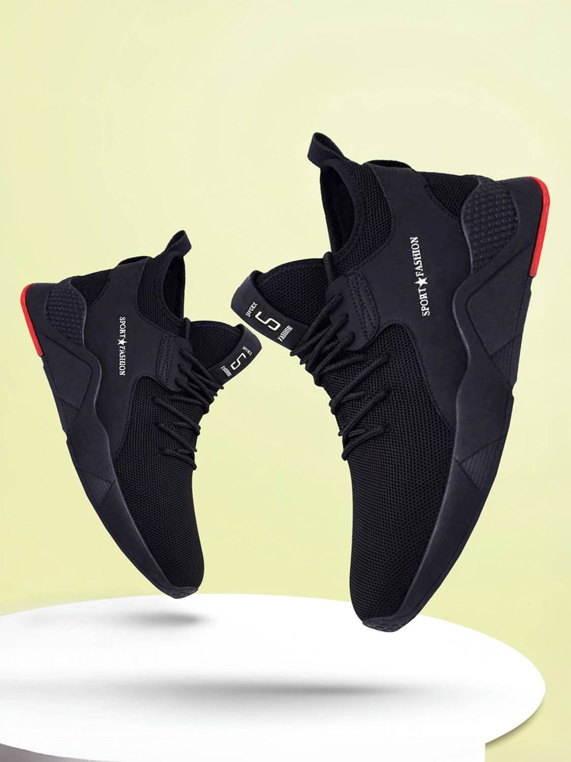HOTSTYLE Trendy Black Sneakers For Men - Image 2