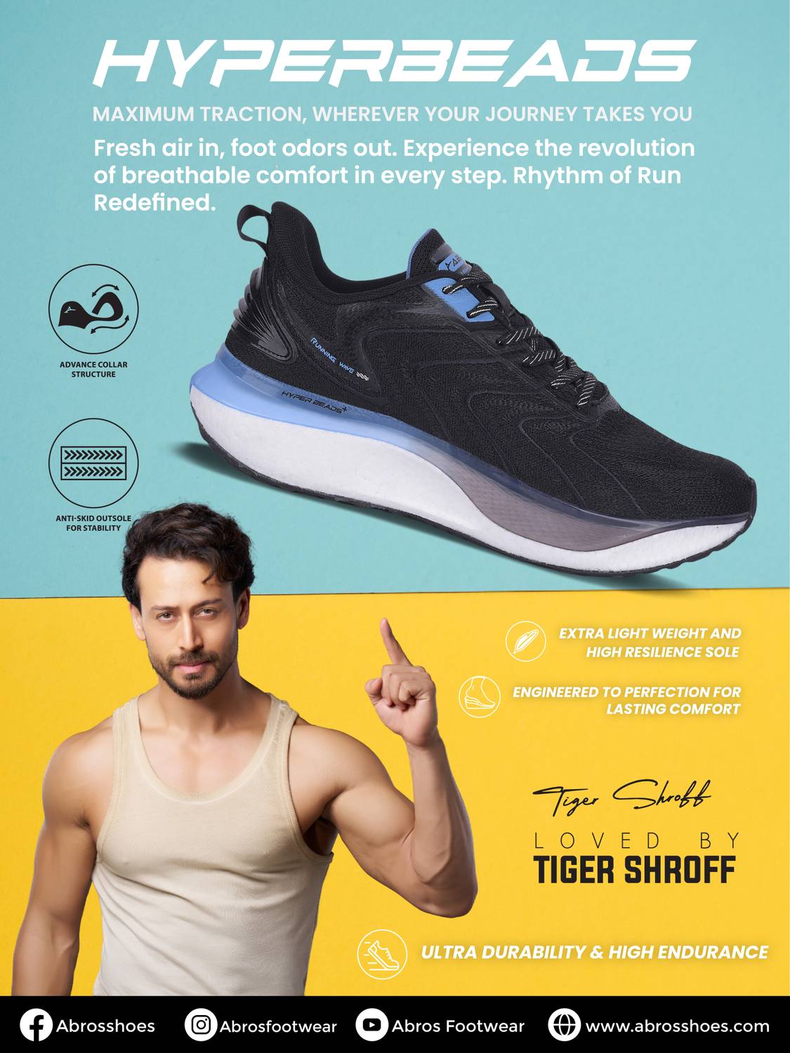 Abros CRYPTO White Running Shoes For Men - Image 2