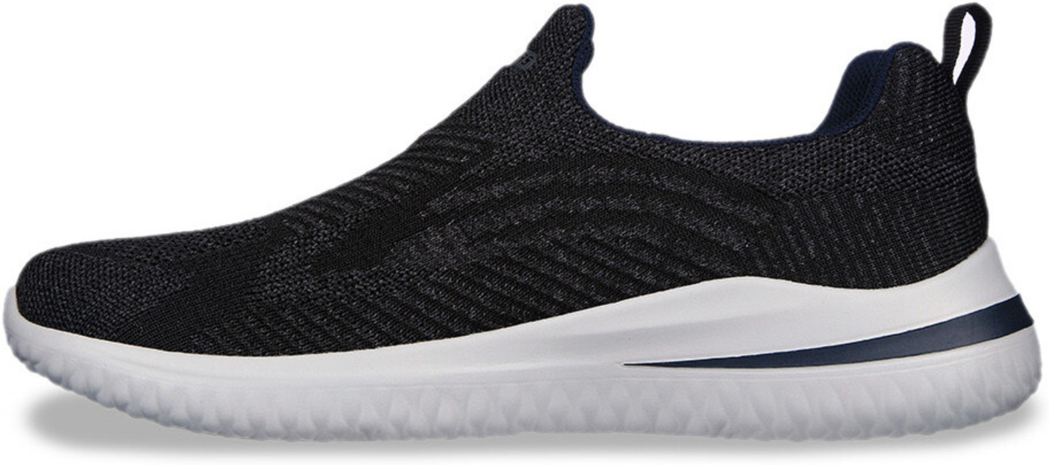 Image of Skechers DELSON 3 Men Textured Round Toe Slip On Casual Sneakers Casuals For Men