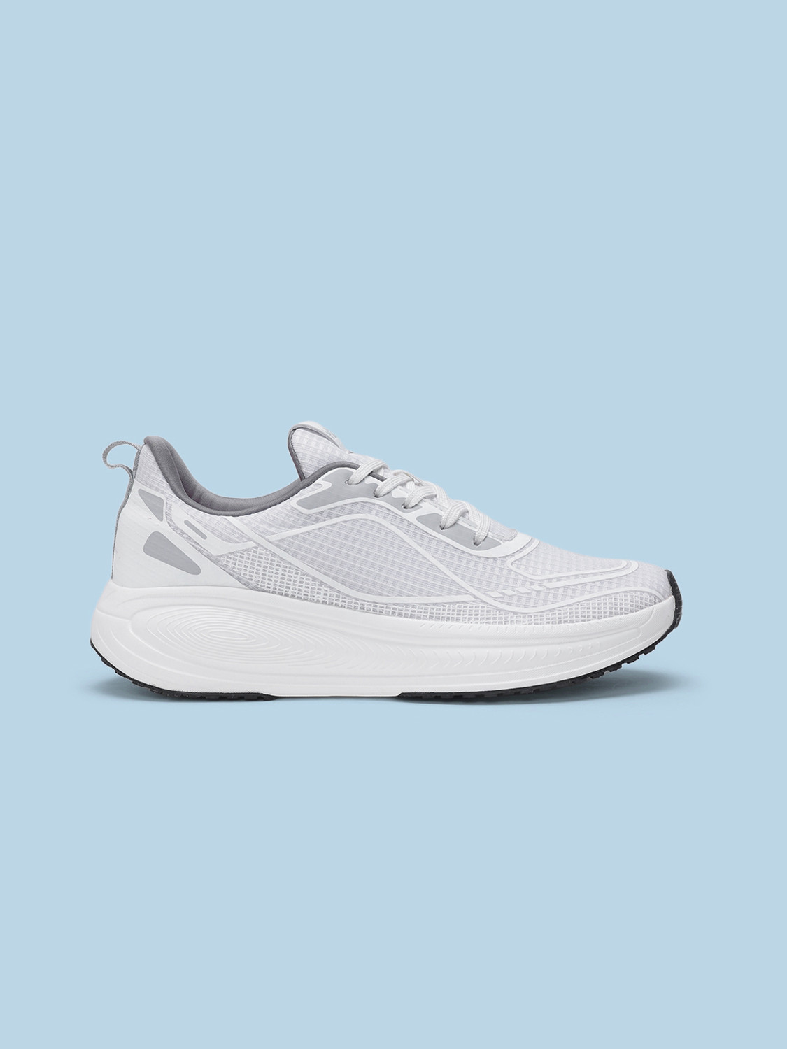 Image of HRX by Hrithik Roshan HX-420 03 Running Shoes For Men (Off White, Grey, 9)