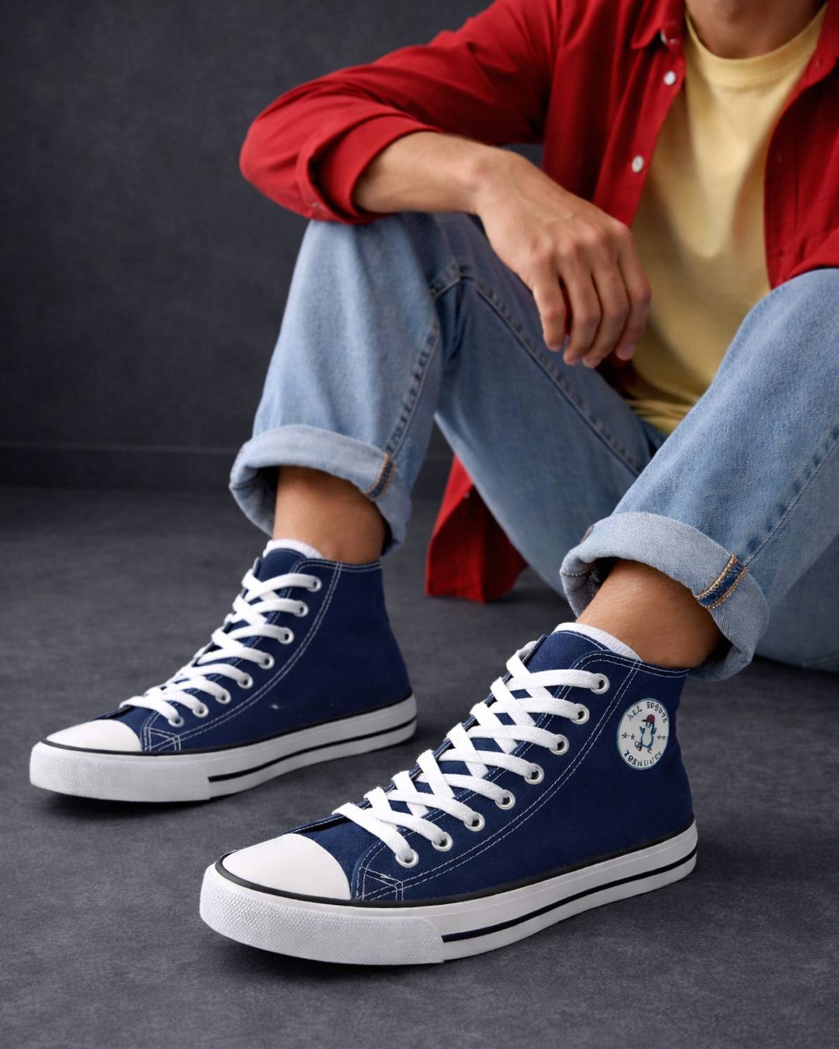 TRENDUTY Canvas Shoes For Men Blue - Image 1