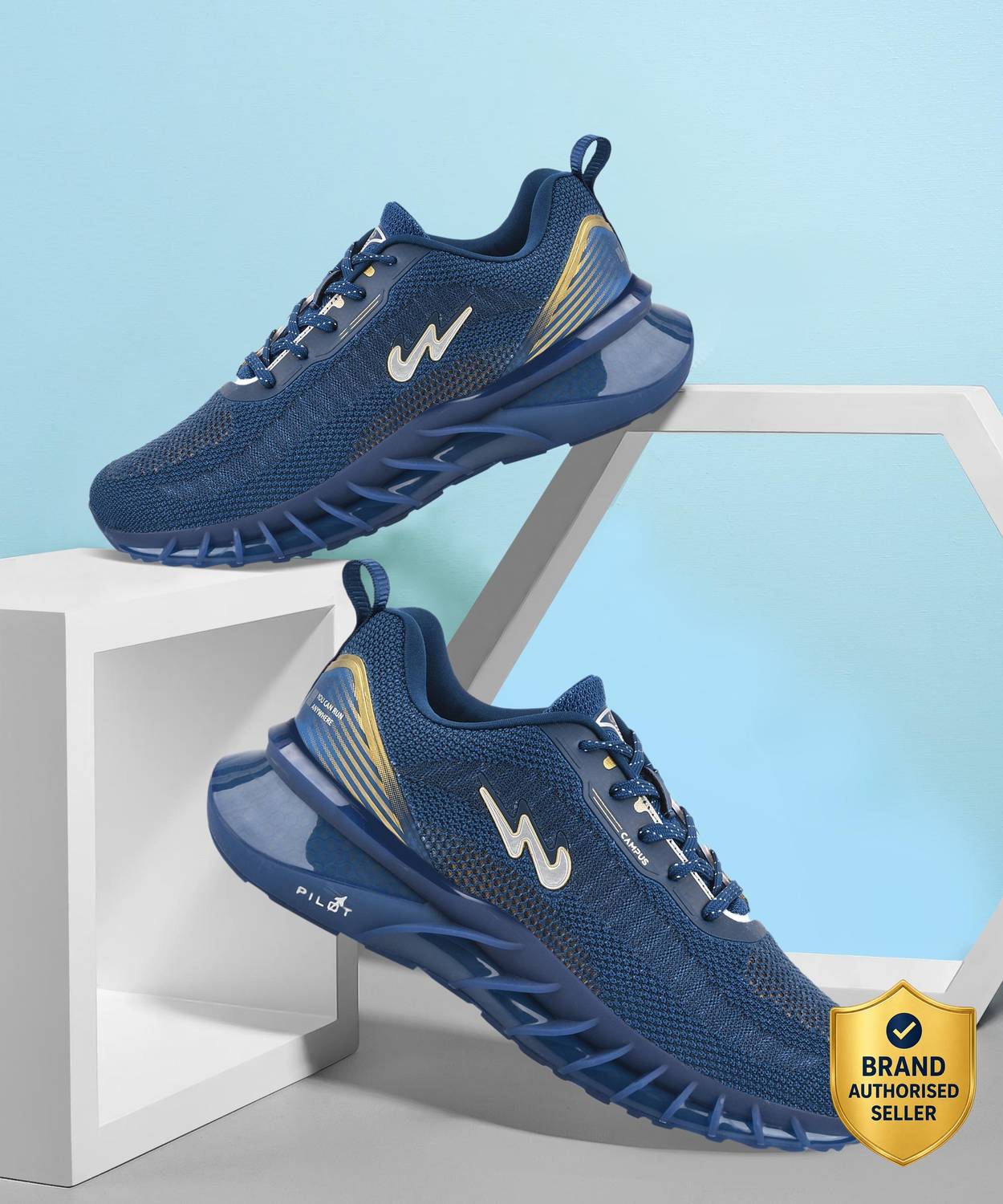 CAMPUS HOOD Men's Blue Sneakers