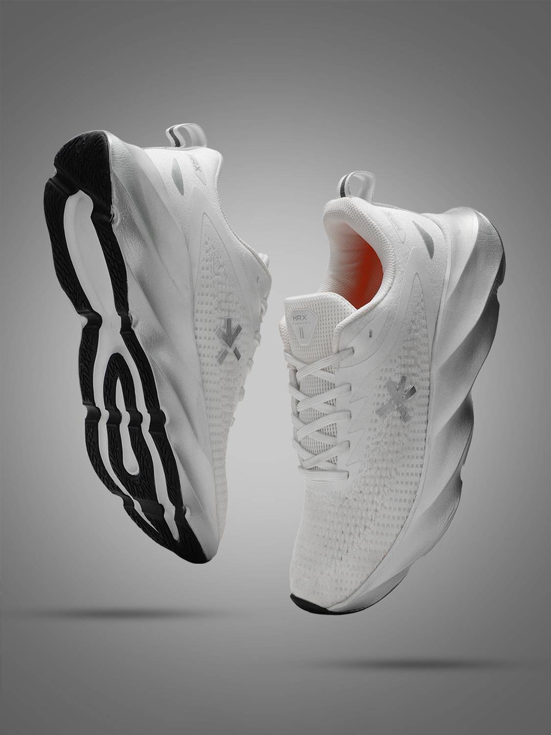 HRX by Hrithik Roshan Men's White Sneakers - Image 1