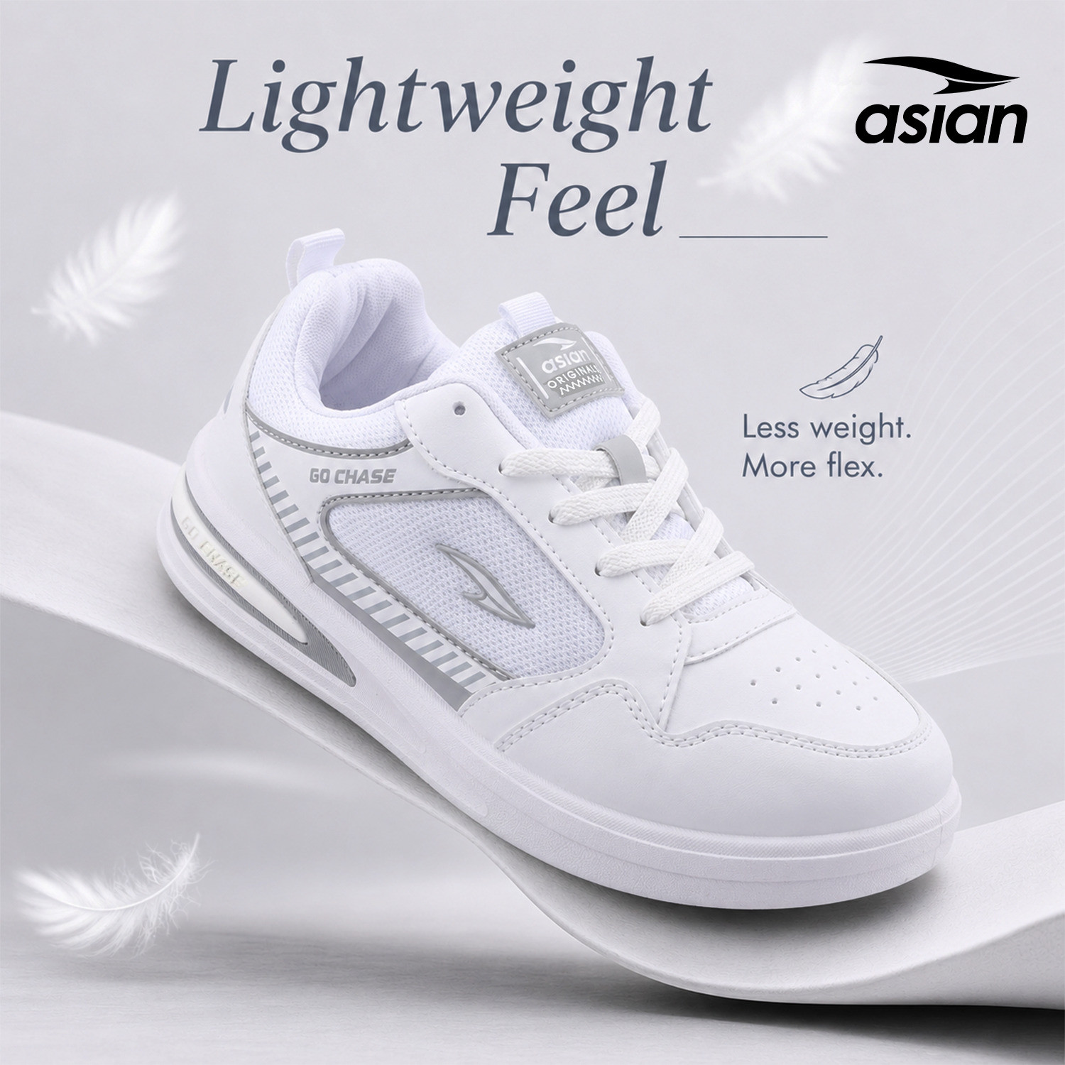 Image of asian Defender-03 Men's Casual Sneakers with Cushioned Sole & Low Top Style Sneakers For Men
