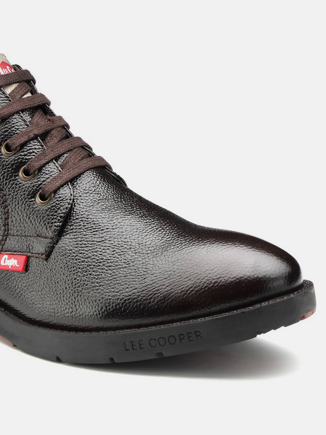 LEE COOPER Men's Leather Lace-up Comfort Boots - Image 5