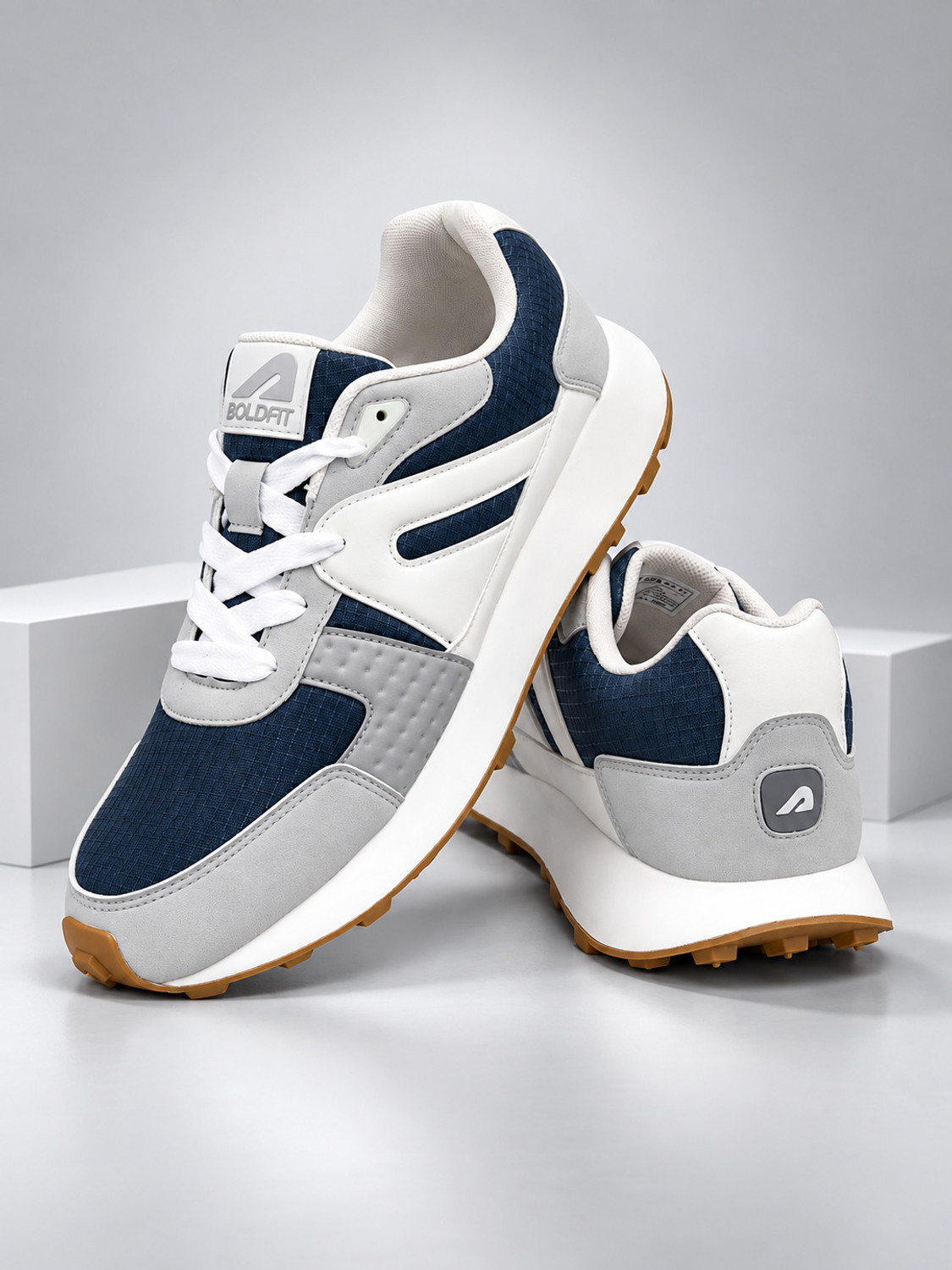 Image of BOLDFIT Ryder Men Sneakers Premium PU Upper Lightweight Breathable Anti-Skid TPR Sole Sneakers For Men