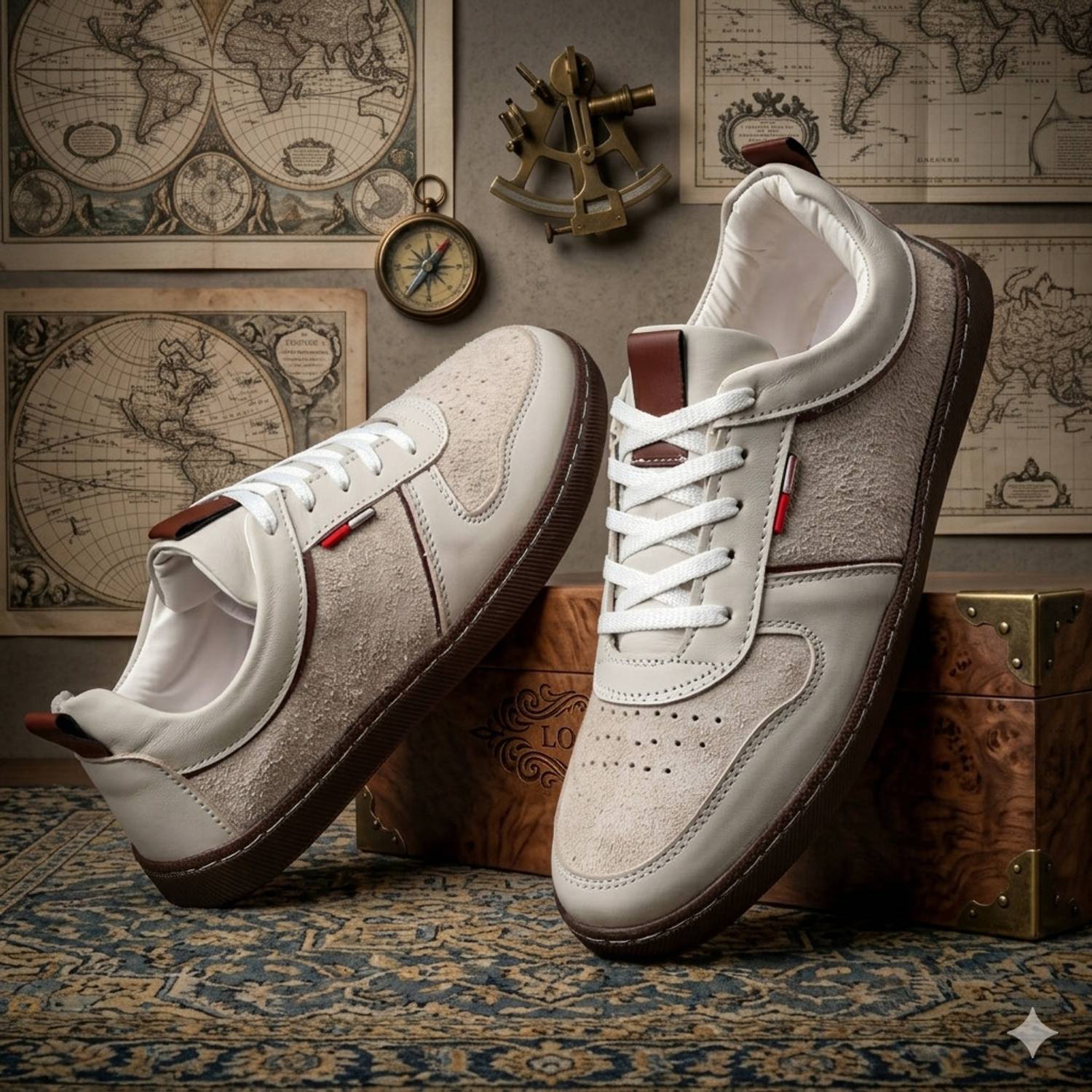 ROASTER Men's White Casual Sneakers - Image 1