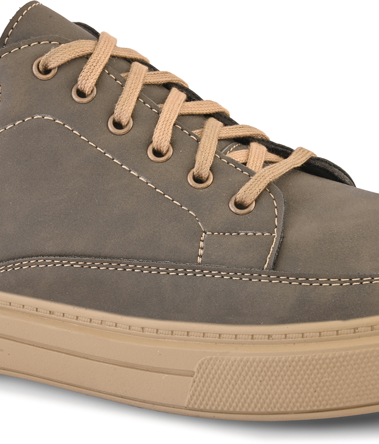 Image of Roadster Men olive solid comfortable synthetic leather lace up high top casual ankle boo Boots For Men