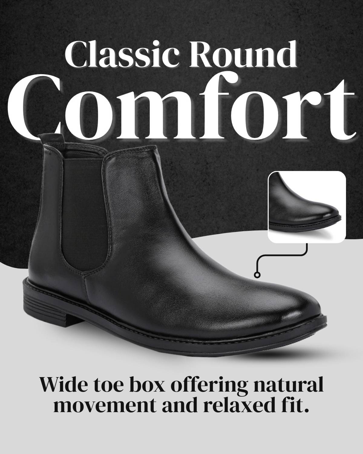aadi Synthetic Leather Chelsea Boots - Image 2