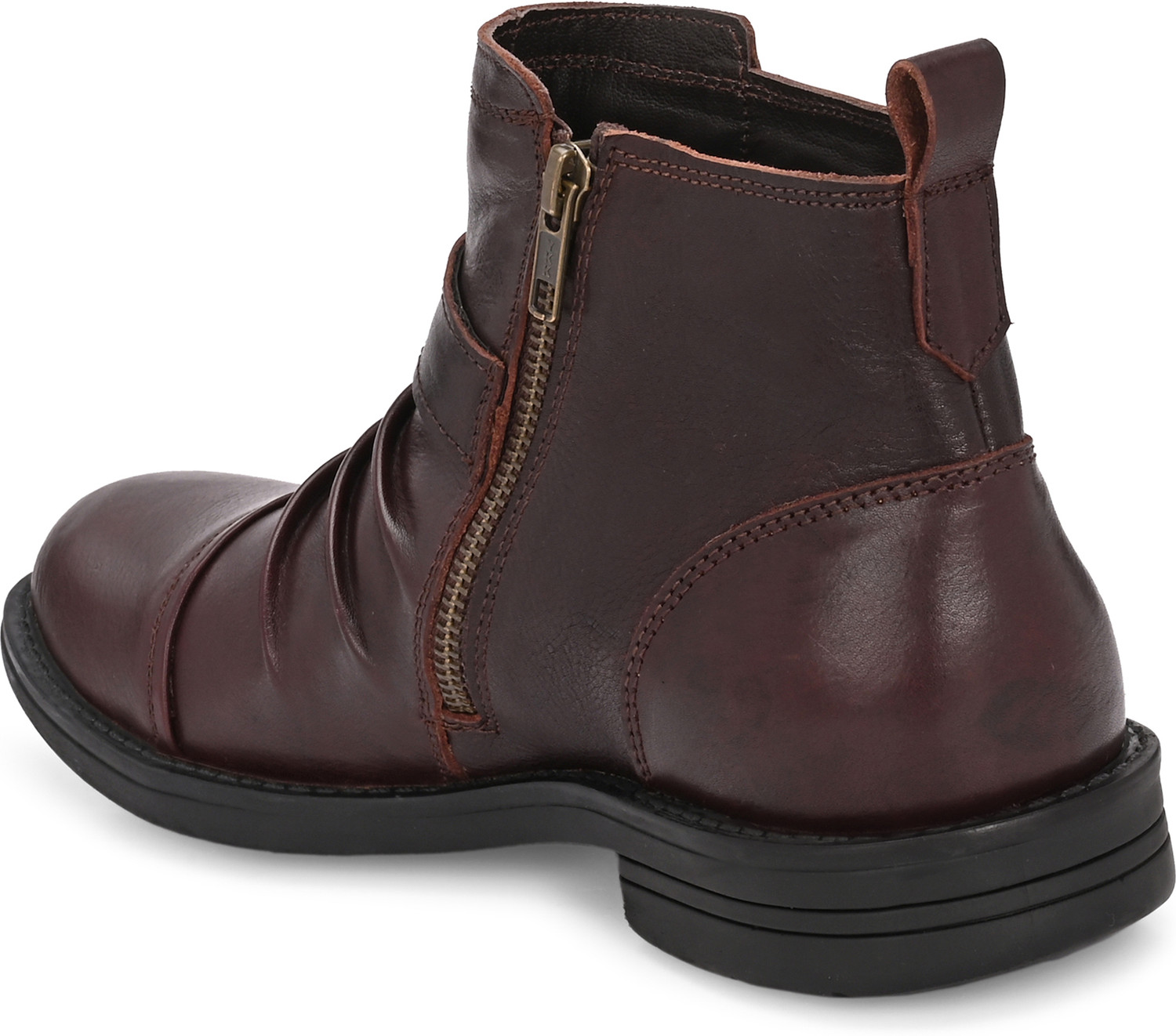 Image of MONDAIN Casual Leather Boots for Men | Genuine Leather Upper | TPR Sole Boots For Men