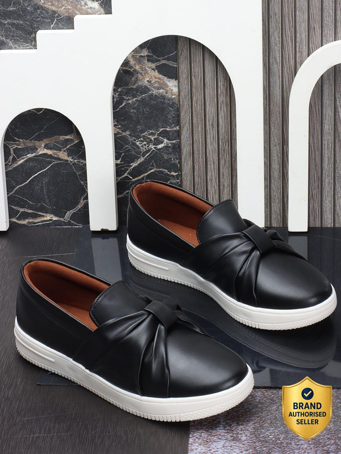 Image of Roadster Women Textured Casual Slip-On Sneakers Sneakers For Women