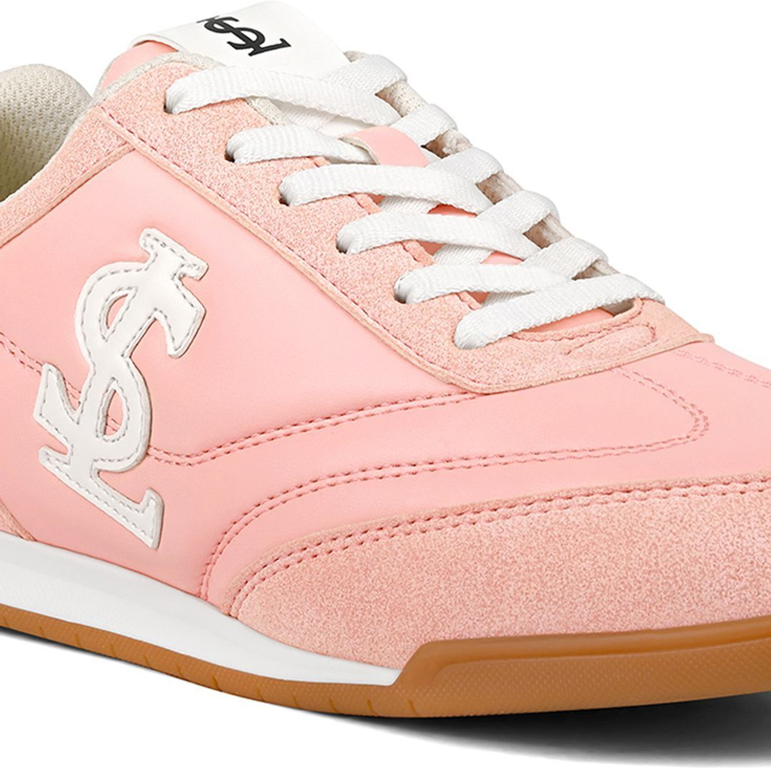 Image of LOUIS STITCH Blossom Pink Casual Sneakers, Women's Lightweight Lace-Up Shoes, LSD-SNK-NBL Sneakers For Women