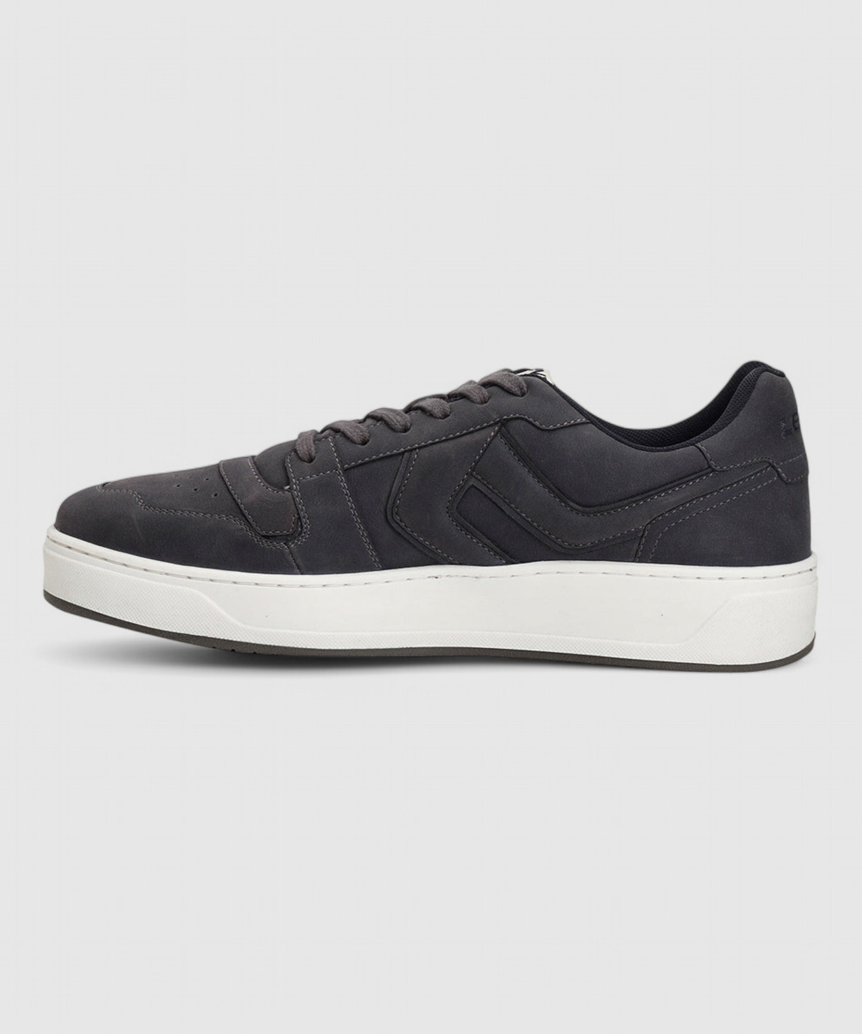 Image of LEVI'S Men's Charcoal-Grey Solid Sneakers Sneakers For Men
