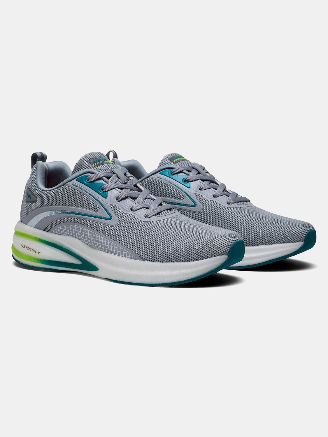 Image of CAMPUS REBEL Men's Sports Shoes | Breathable Mesh Upper with Nitrofly Tech | Lace-Up Running Shoes For Men