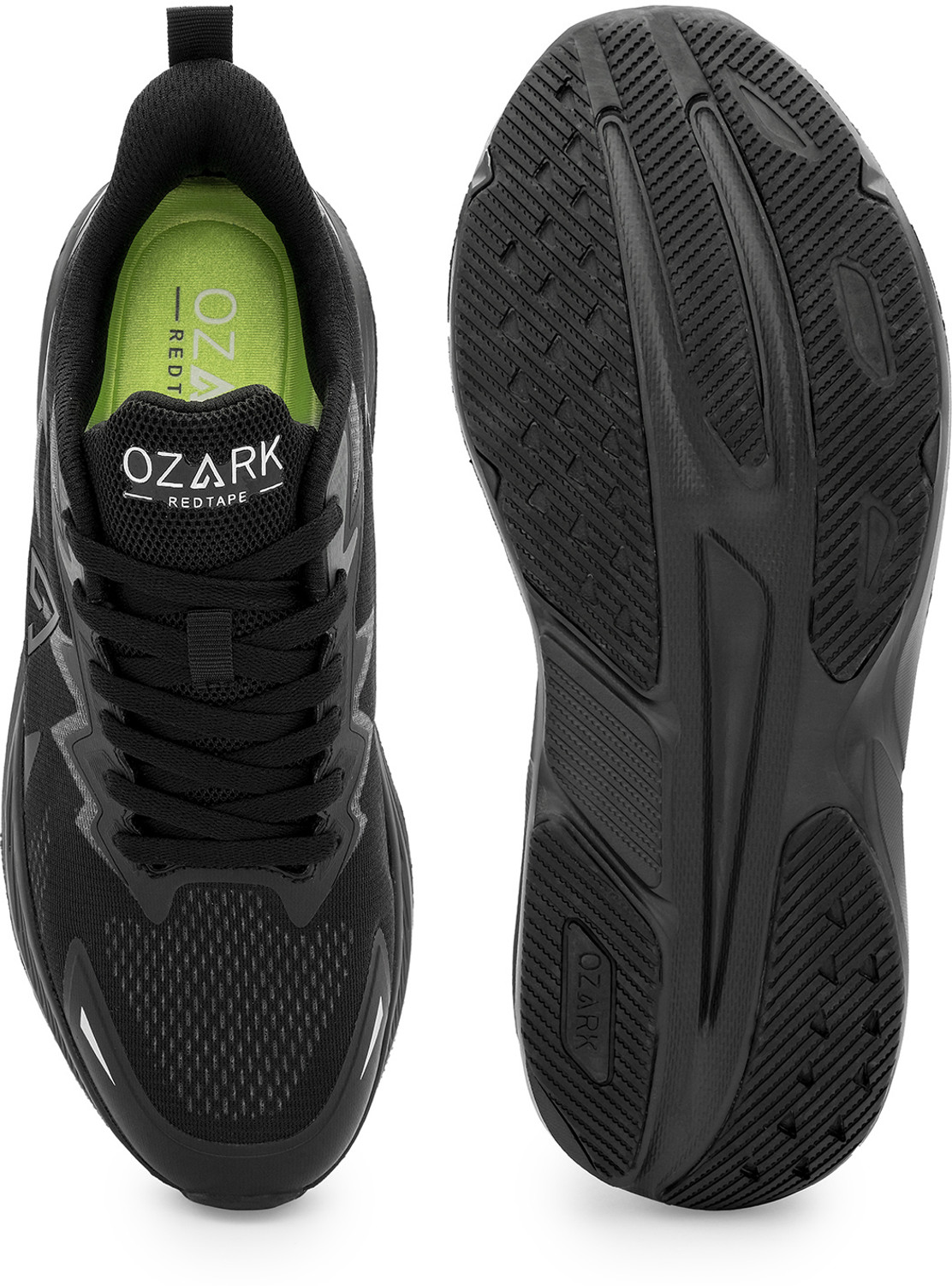 Image of RED TAPE Ozark Trail Running Shoes | Rugged Outdoor Comfort Running Shoes For Men (Black, Black, 10)