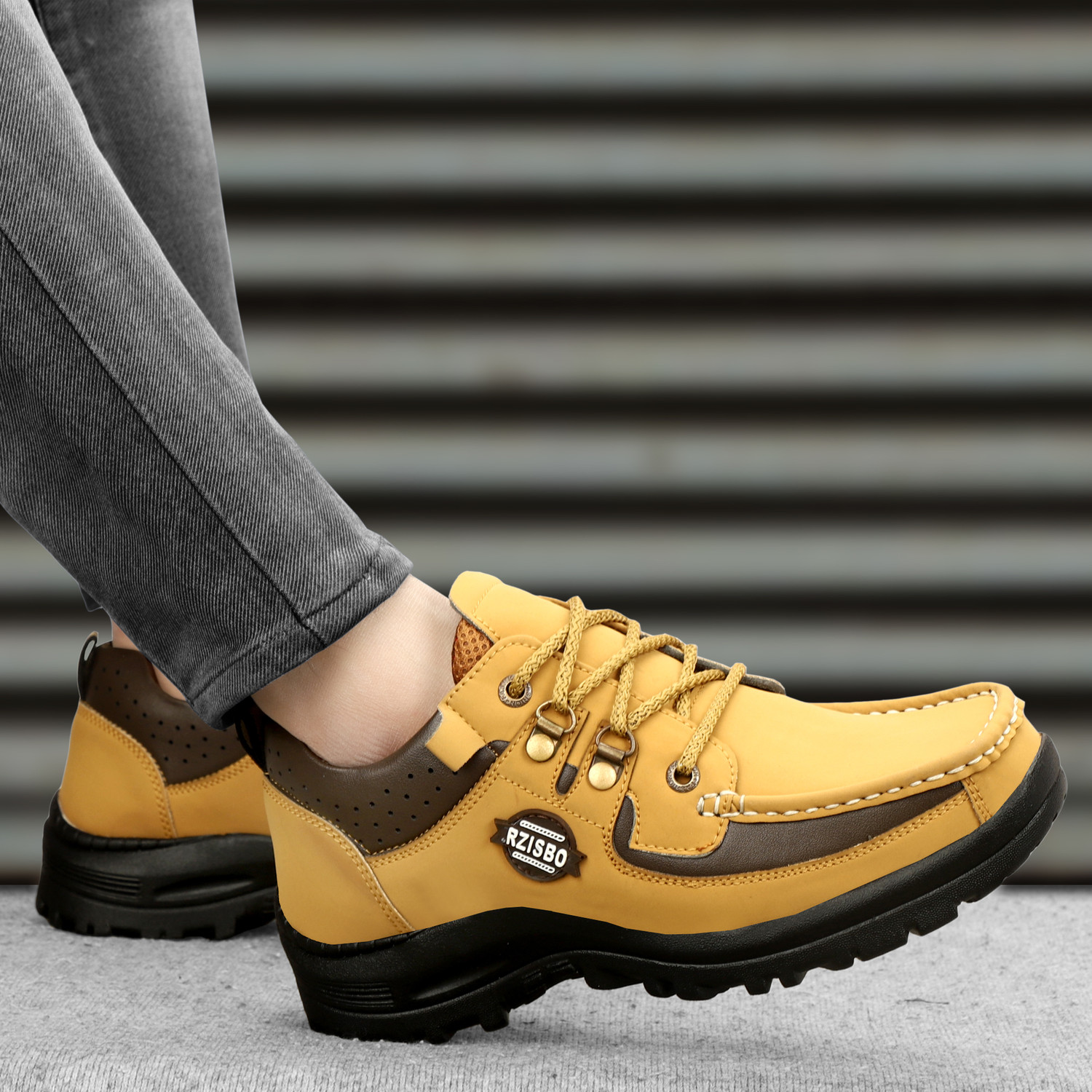 Image of LXXII Men's Ankle Mid-Top Hiking Casual Outdoor Lightweight Boots For Men