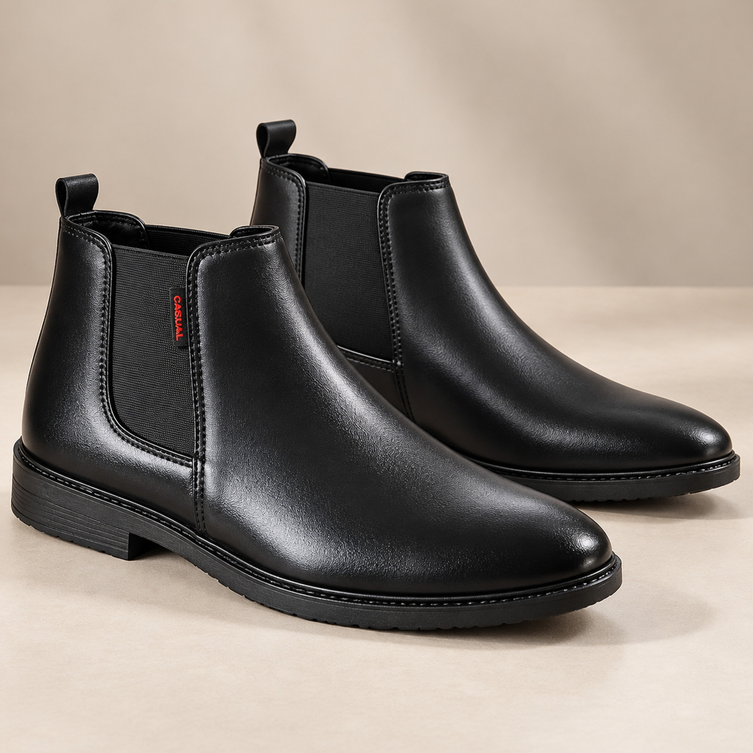 Image of Layasa Chelsea Men Boots For Men (Black, 10)