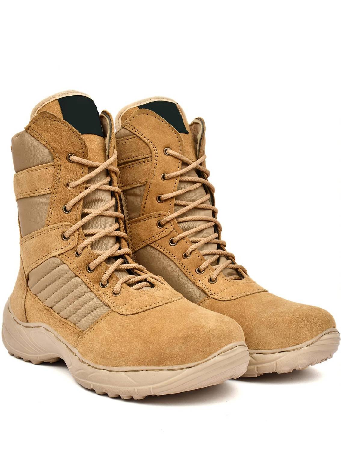 BLACK CHIEF tactical / military/army men with side zip suede leather boots for men Boots For Men