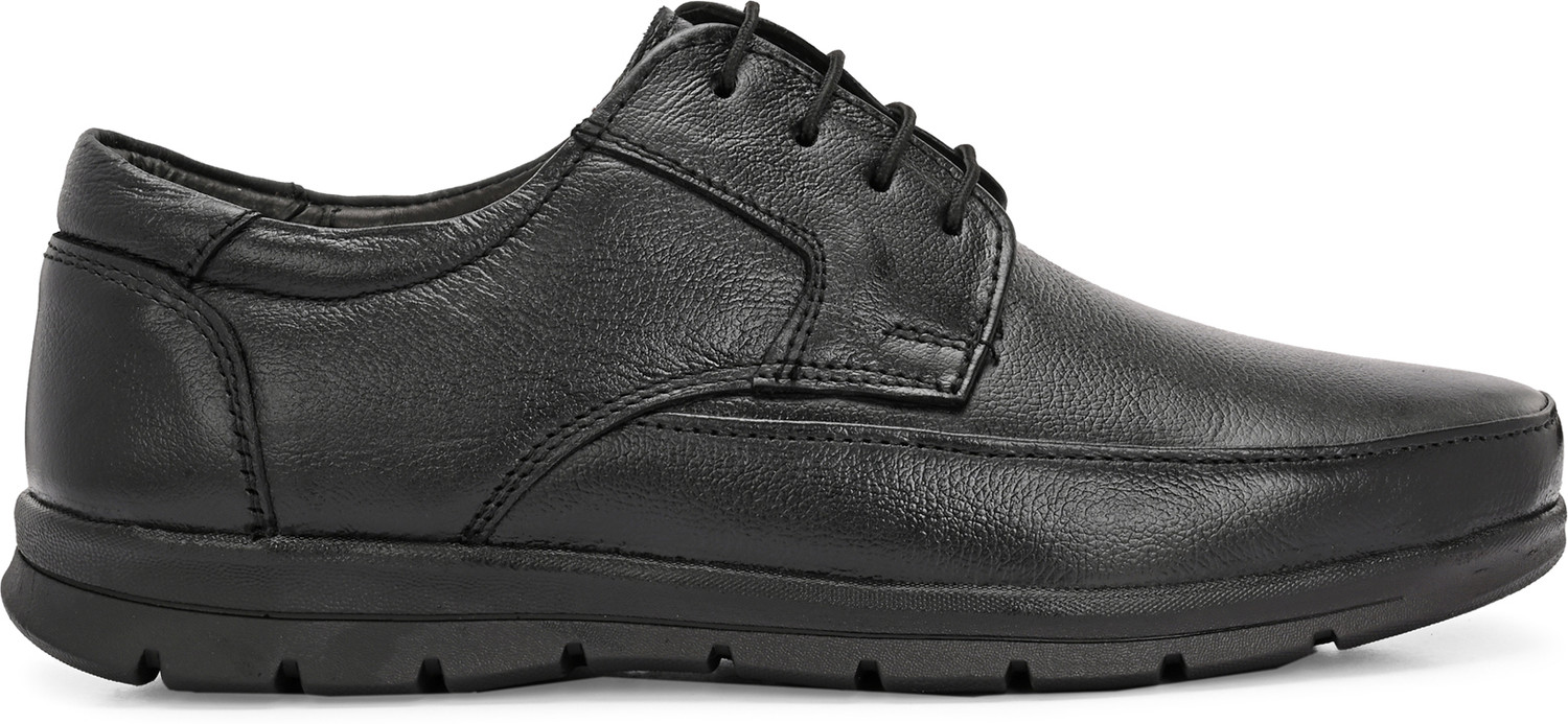 Image of FROSINO Men's Textured Derby Lace-Up Leather Formal Shoes Derby For Men