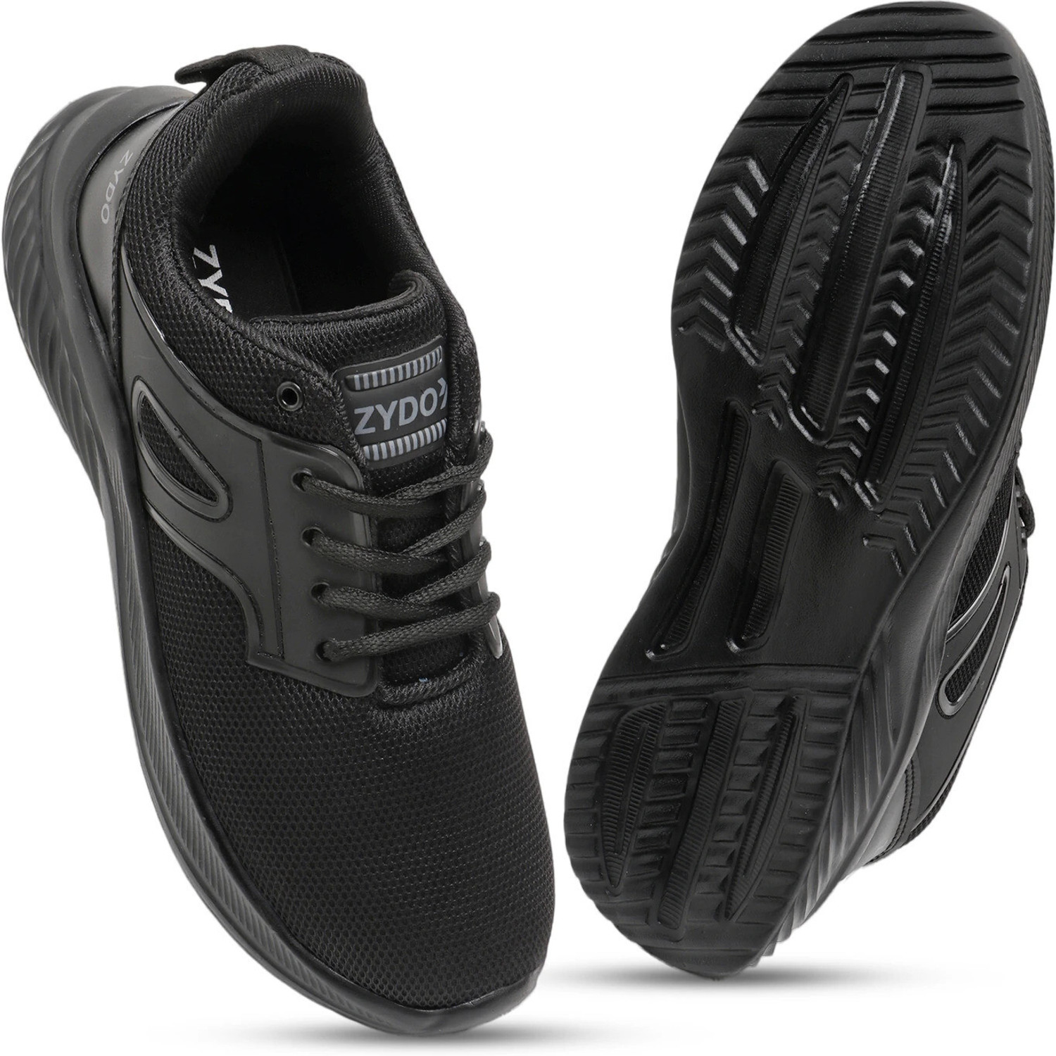 Image of zydo Black Walking Shoes For Men
