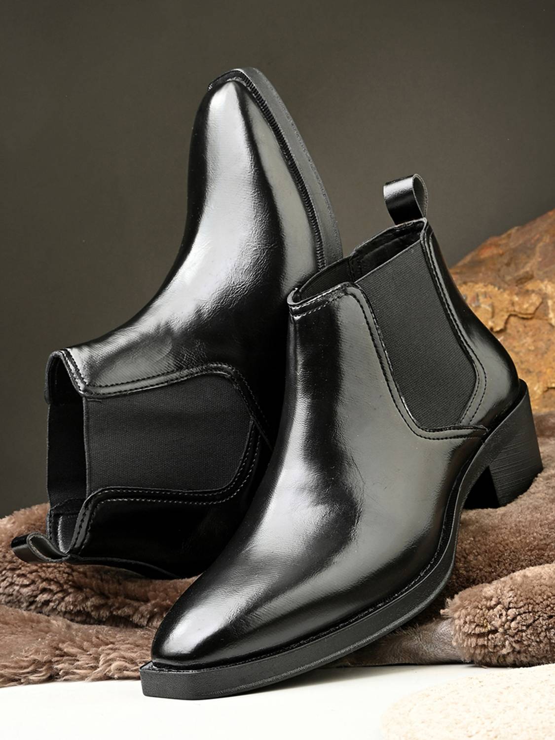 Roadster Men's Black Boots - Image 2