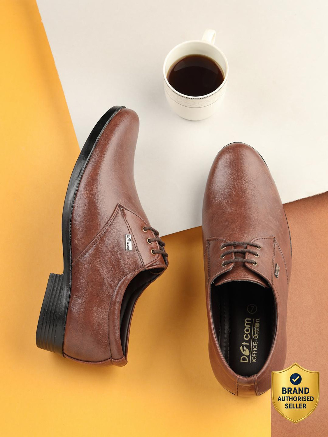 Image of action Dotcom OFFICE-12 Classy Trendy Comfortable lightweight Formal Lace-Up Derby For Men