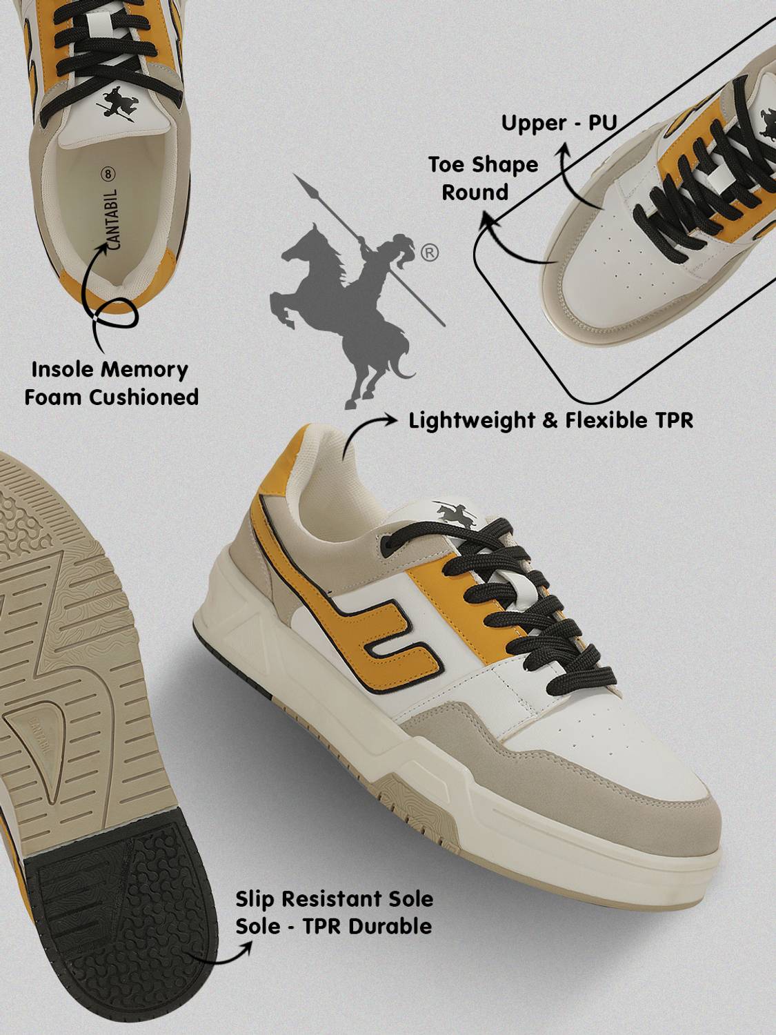 Cantabil Men's Lightweight Comfortable Sneakers - Image 3